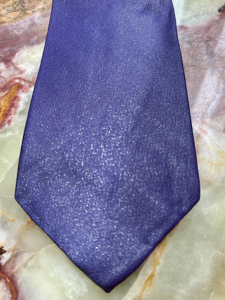 Calvin Klein VINTAGE Y2K 2000s CALVIN KLEIN MENS NECKTIE METALLIC PURPLE Size ONE SIZE - 2 Thumbnail