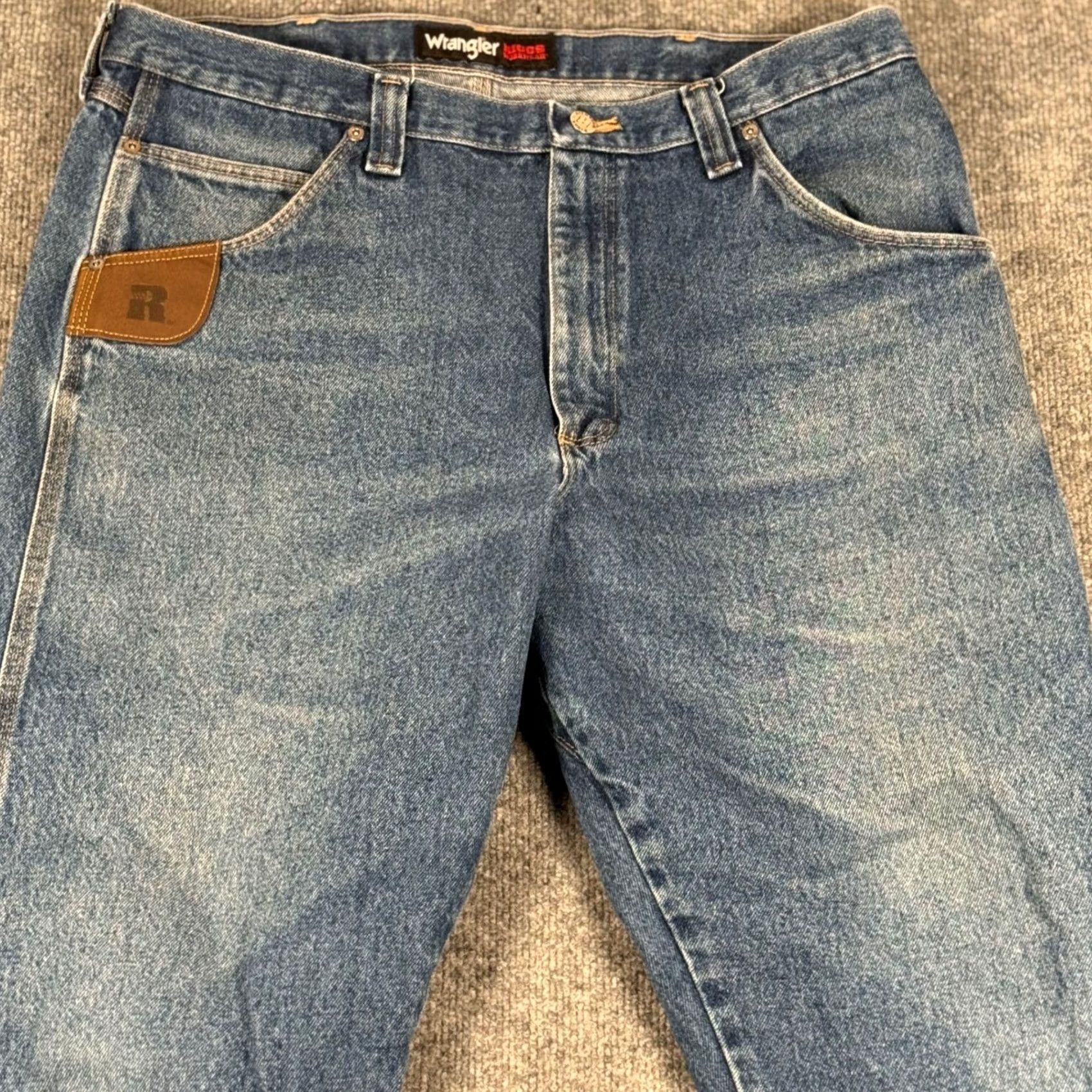 Wrangler VINTAGE Wrangler RIGGS Workwear Carpenter Jeans 38x29 Denim Blue Mens Jeans Straight 5-Pocket Medium Wash Outdoor Workwear Riggs Size US 38 / EU 54 - 3 Thumbnail