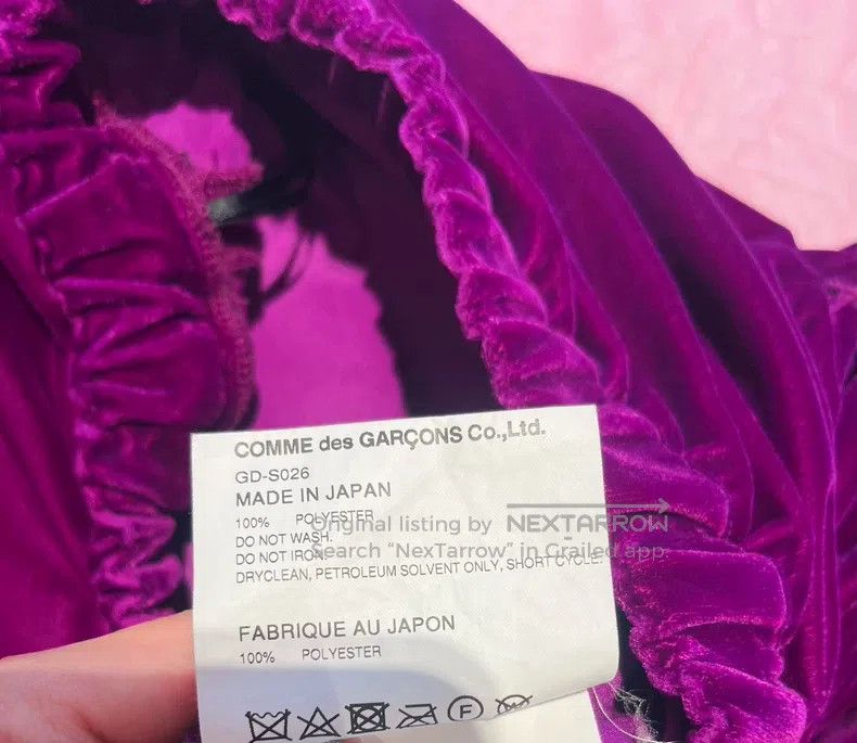 Comme des Garcons Comme Des Garcons size S Velvet drawstring waist half skir Size 23" - 5 Thumbnail