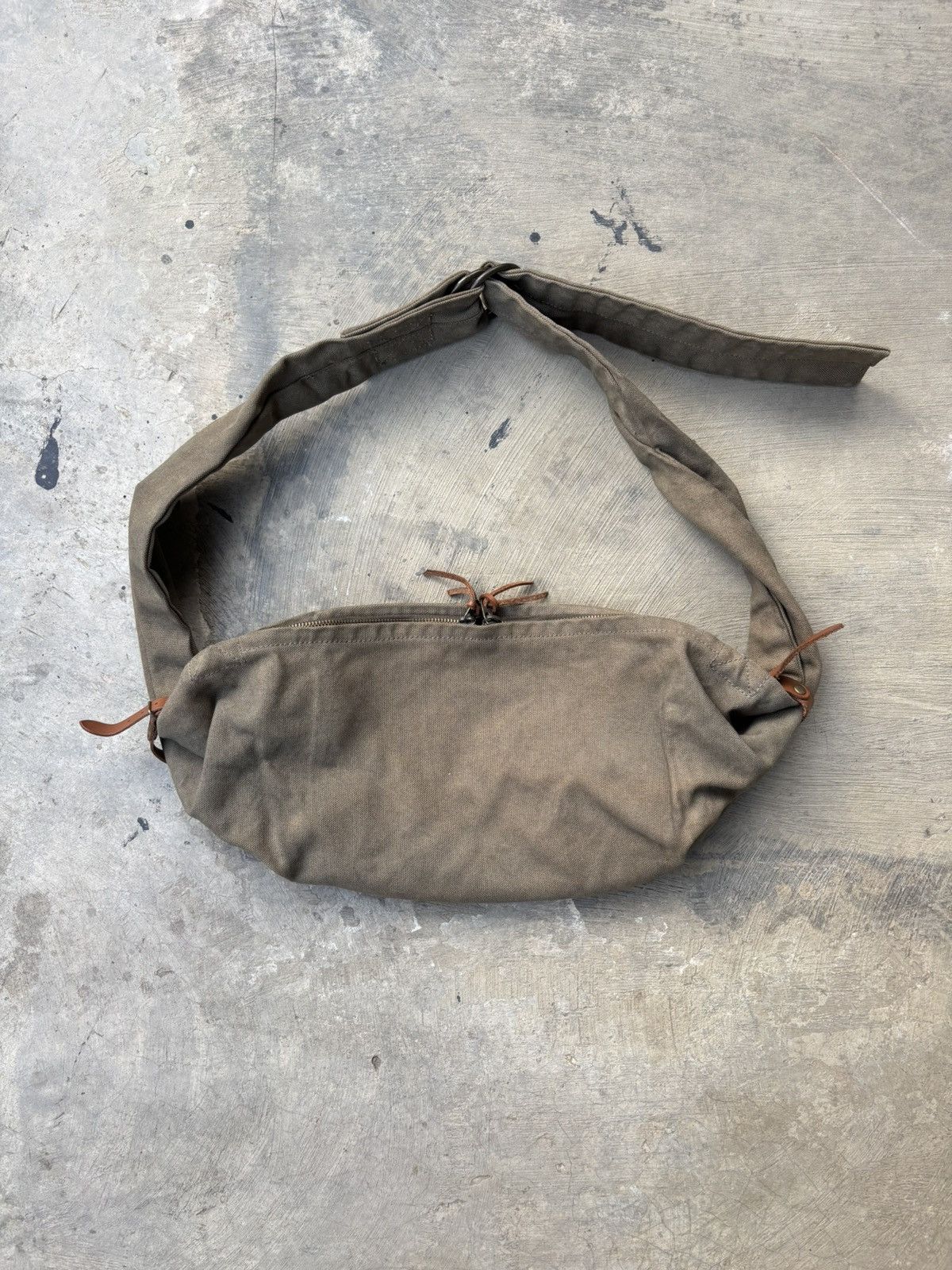 Kapital No. 6 Canvas Little Snufkin Shoulder Bag Khaki