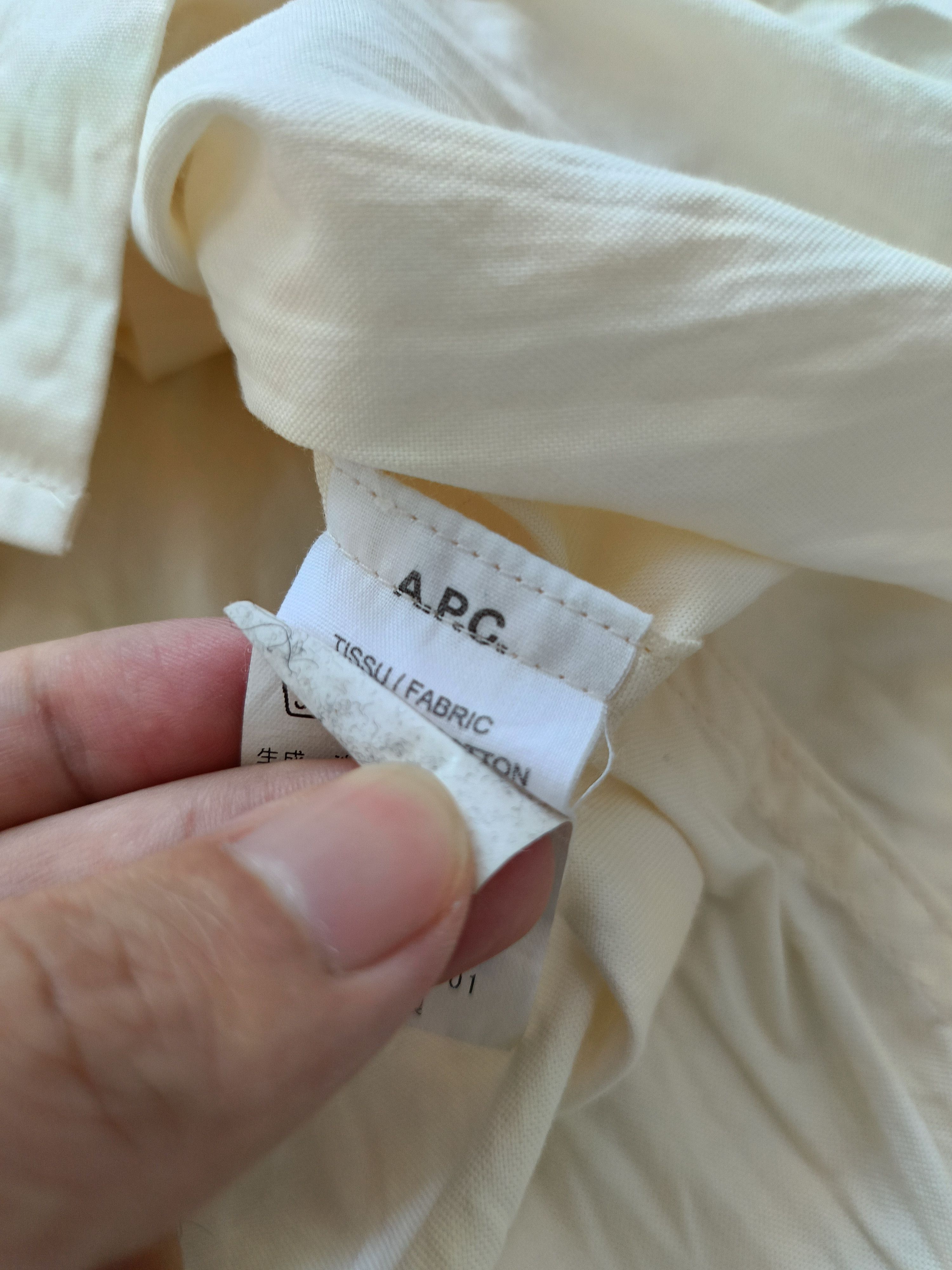 A.P.C. APC A.P.C. Romania 34 plain ivory white ladies shirt Size XXS / US 00 / IT 34 - 15 Thumbnail