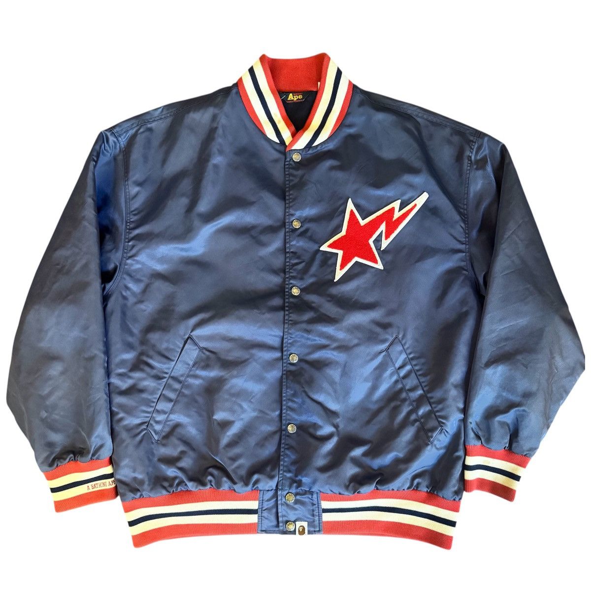 Bape Vintage BAPE Sta Carpet Logo Varsity Jackets Size US XL / EU 56 / 4 - 1 Thumbnail