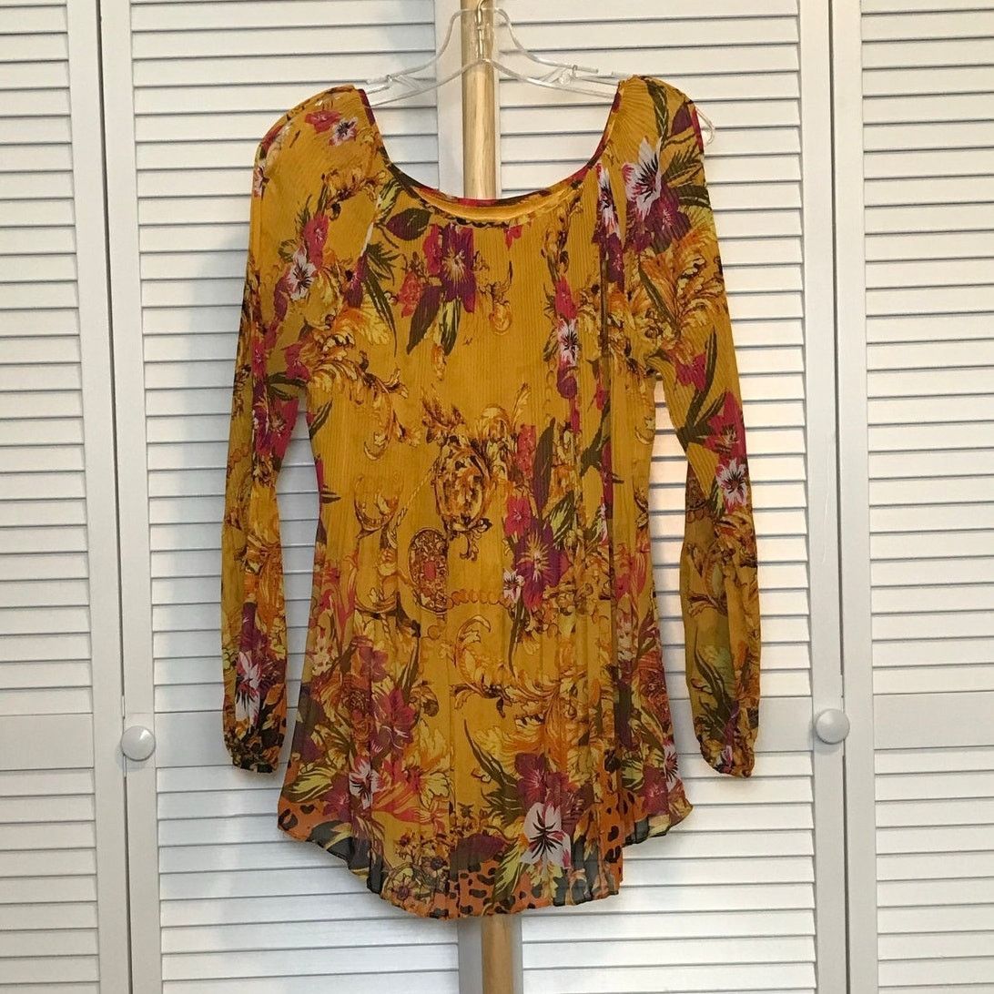 Other Nygard Floral Scoop Neck Open Shoulder Long Sleeved Blouse Size M / US 6-8 / IT 42-44 - 1 Thumbnail
