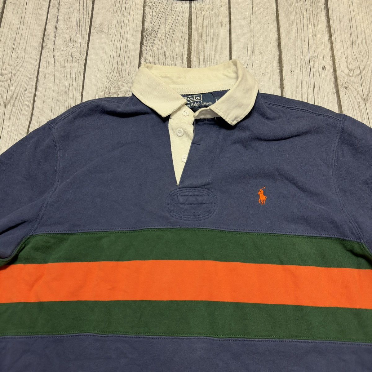 Polo Ralph Lauren × Vintage Vintage Polo long sleeve rugby shirt Size US L / EU 52-54 / 3 - 3 Thumbnail