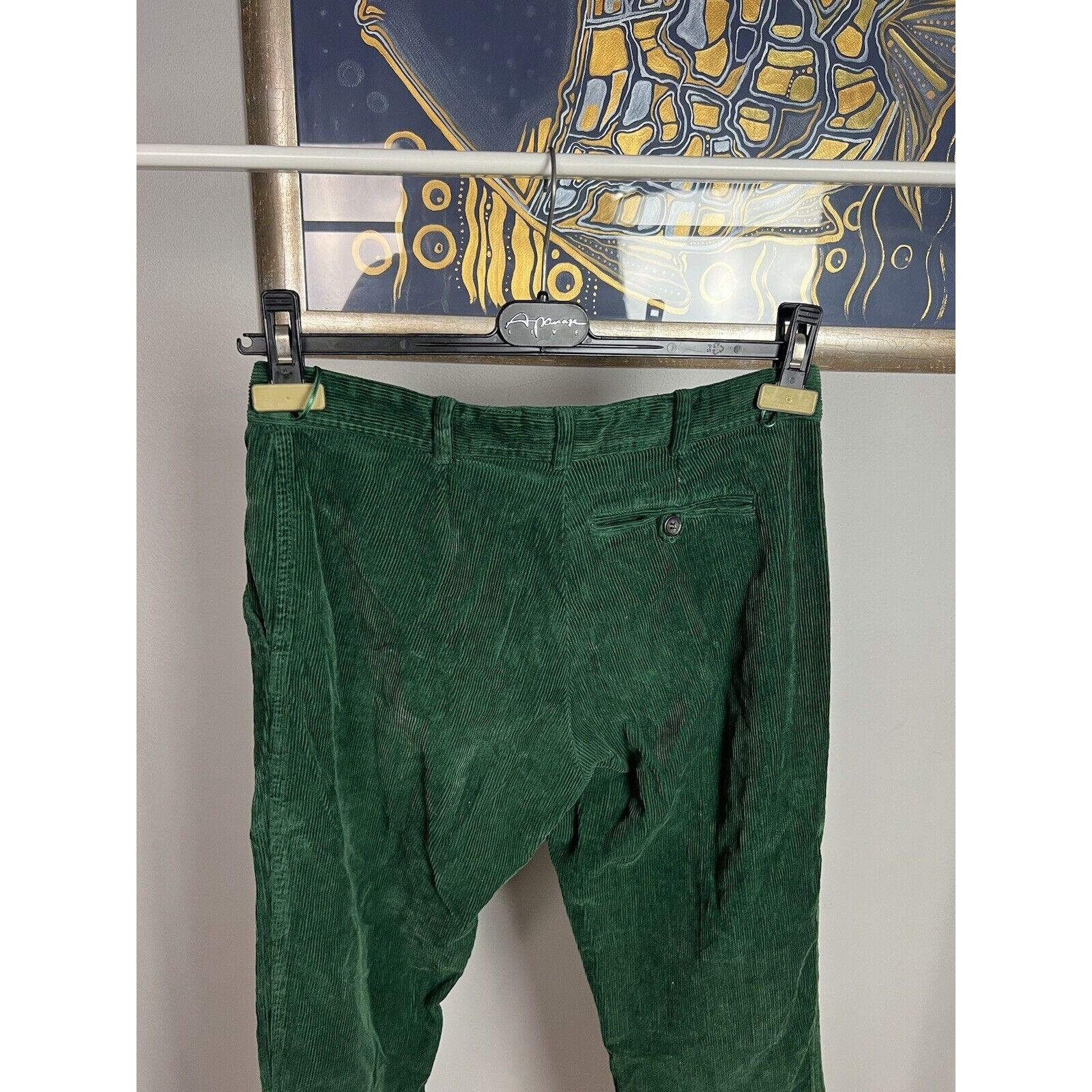 Balenciaga Balenciaga Women`s Emerald Green Corduroy Straight Chino Pa Size US 36 / EU 52 - 6 Thumbnail
