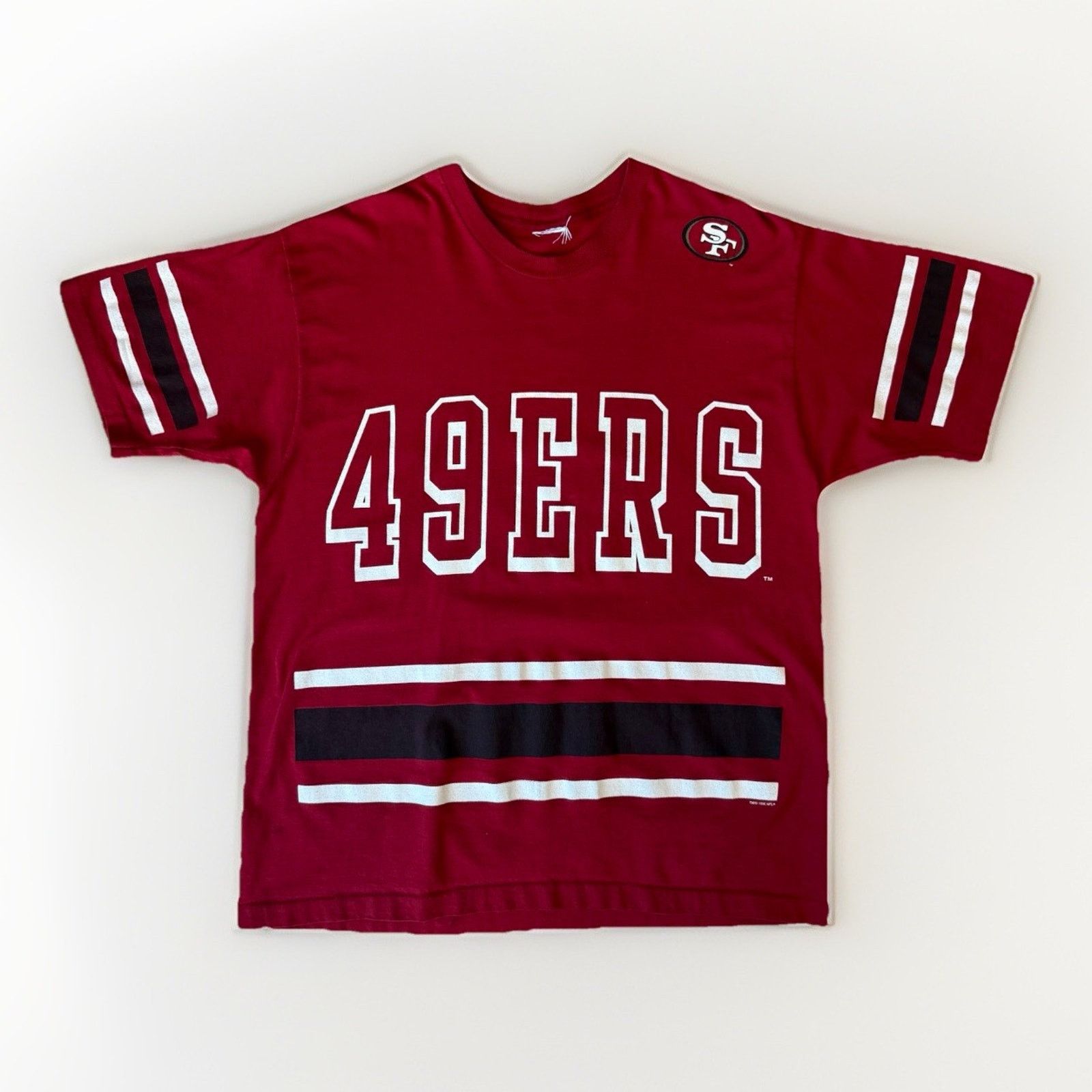 Salem Sportswear × Vintage Vintage San Francisco 49ers Shirt Red 90s Salem Sportswear Size US XL / EU 56 / 4 - 1 Thumbnail