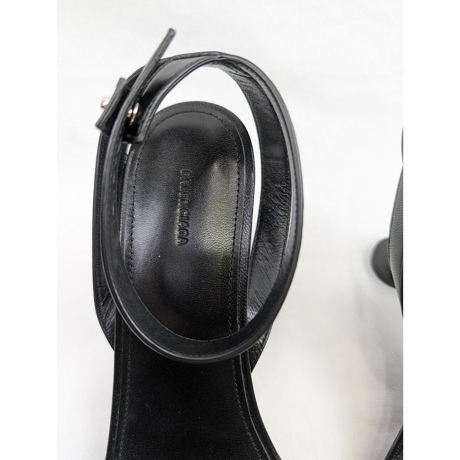 Balenciaga o1rshd1 Afterhour Logo 90 Sandals in Black/White Size US 8 / IT 38 - 16 Thumbnail