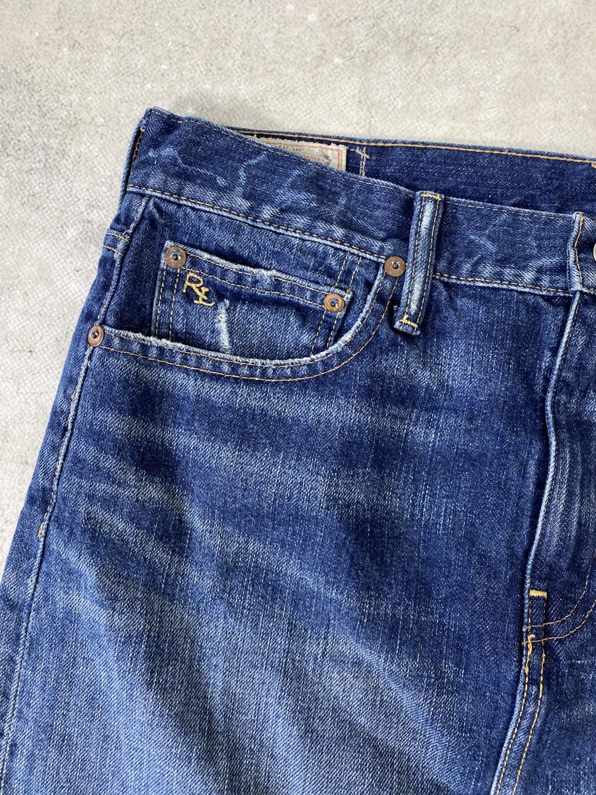 Japanese Brand × Polo Ralph Lauren × Ralph Lauren Vintage Jeans Polo Ralph Lauren distressed Denim mini skirt Size 33" - 5 Thumbnail