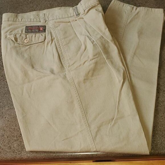 Bugle Boy Bugle Boy Vintage Sz. 31x32 Beige Pleated & Pocketed Pants Size US 31 - 1 Thumbnail