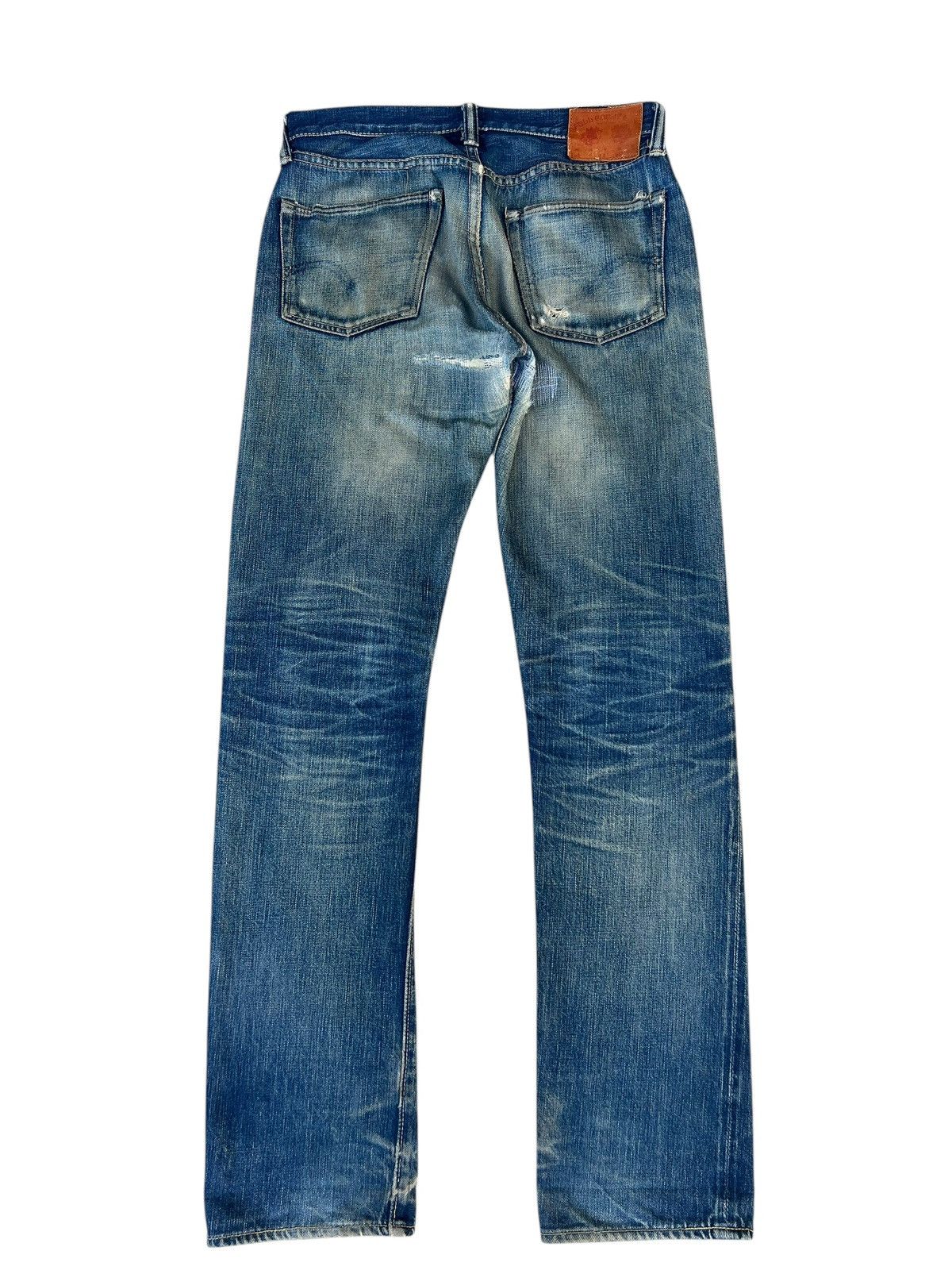 Full Count & Co. Vintage Full Count Trashed Dirty Mud Denim Selvedge Jeans Size US 29 - 15 Thumbnail
