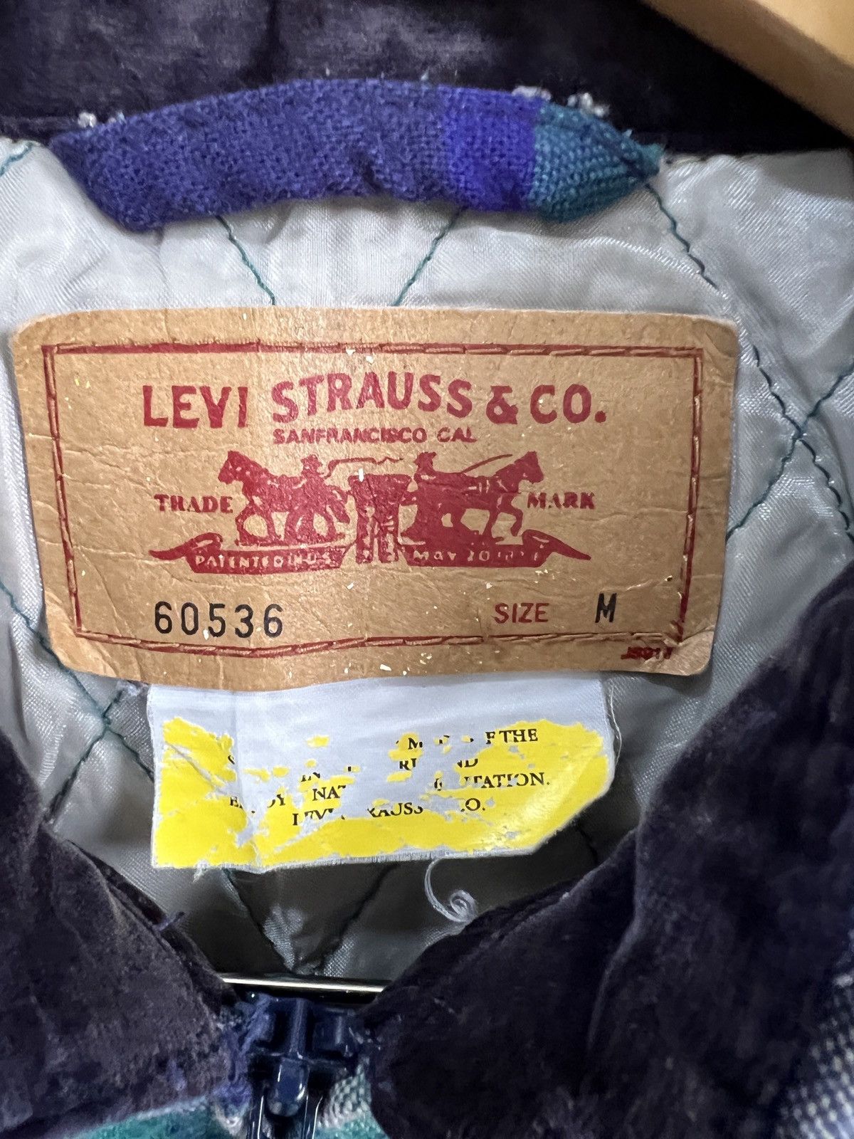 Levi's 🔥Vintage Levis 60536 Quilted Zipper Jacket Size US S / EU 44-46 / 1 - 13 Thumbnail