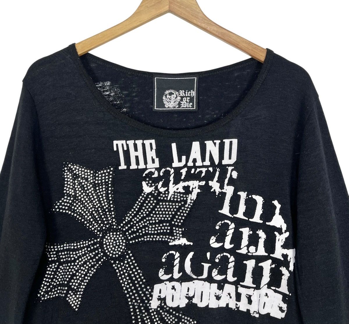 Japanese Brand Rich or Die Chrome Hearts Cross Inspired Long Sleeve Tee Size M / US 6-8 / IT 42-44 - 5 Thumbnail