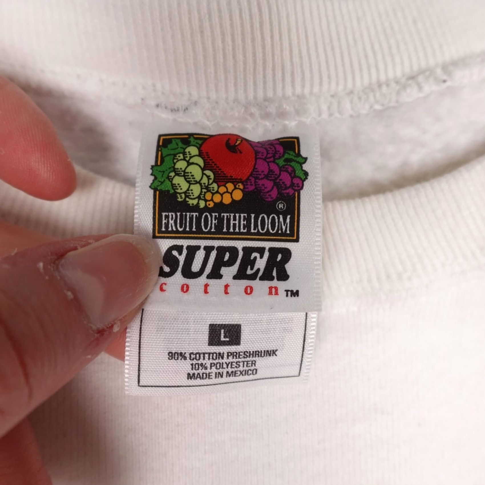 Fruit Of The Loom VINTAGE Chicago Sweatshirt Mens L White Graphic Pullover Crewneck 90s Fruit of the Loom Shirt Mens Size US L / EU 52-54 / 3 - 2 Thumbnail