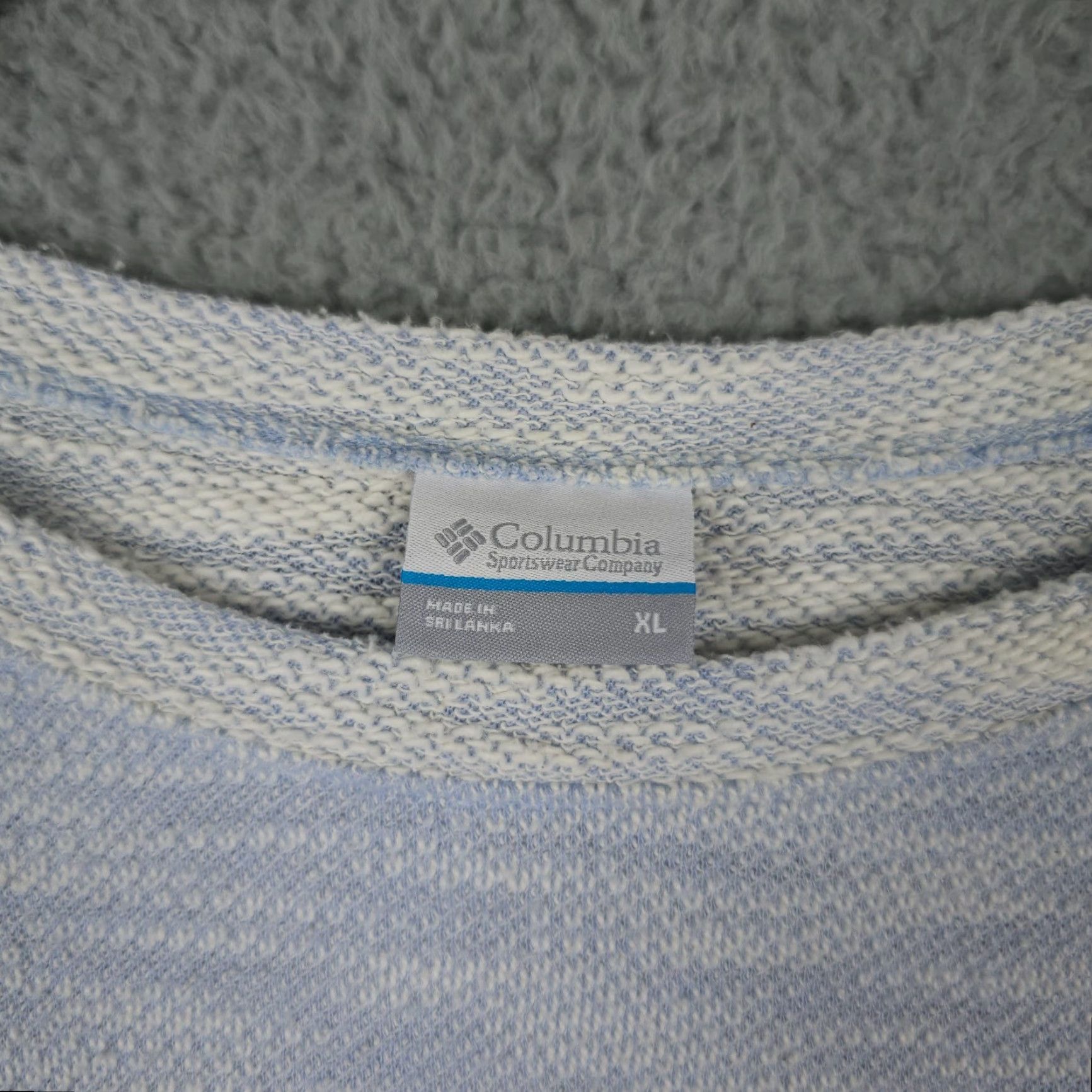 Vintage Columbia Sweater Womens XL Blue Marled Textured Knit Boat Neck Pullover Casual Size XL / US 12-14 / IT 48-50 - 3 Thumbnail