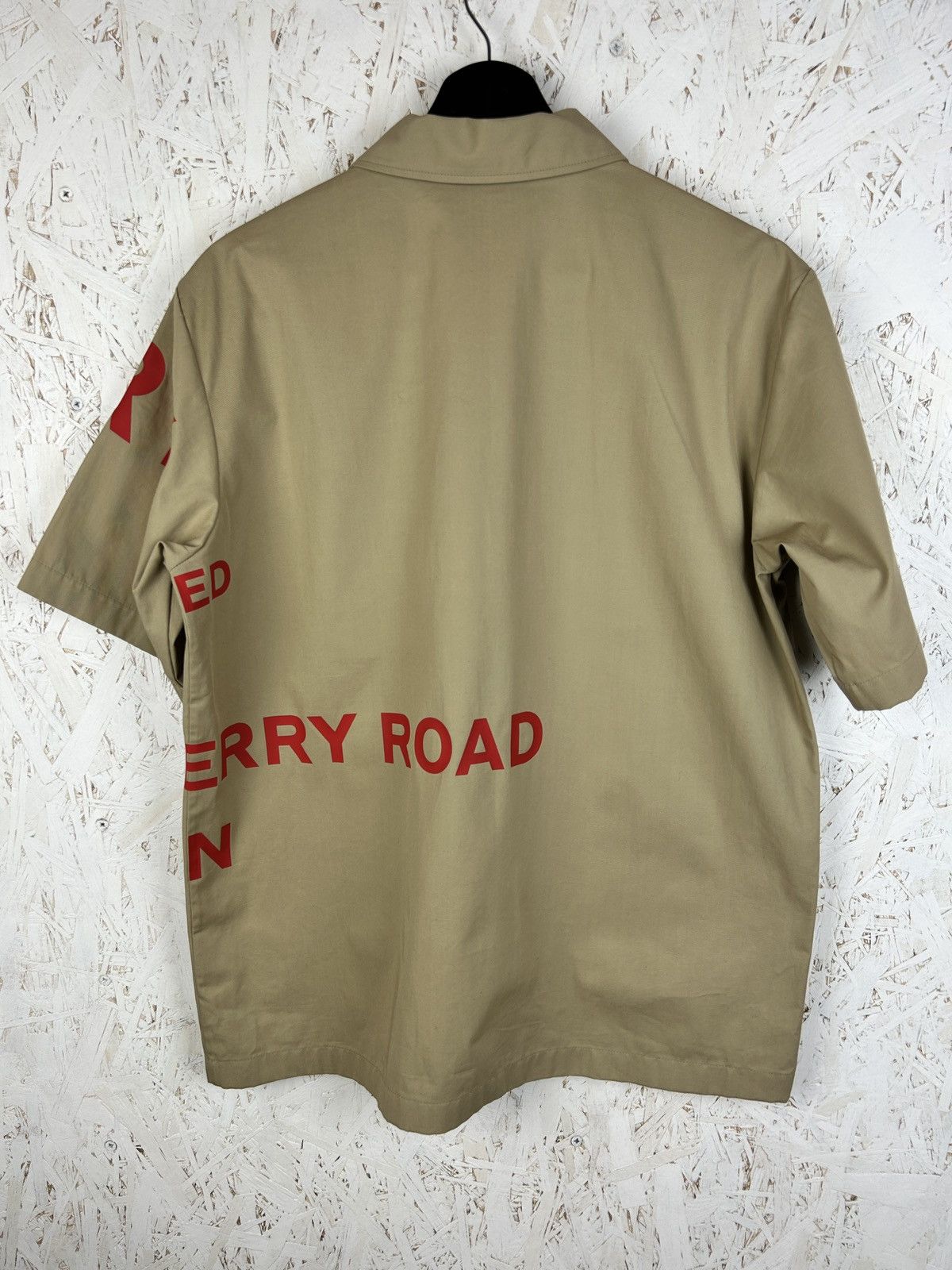Burberry Burberry Logo Zip Short Sleeve Military Shirt Beige Size S / US 4 / IT 40 - 5 Thumbnail