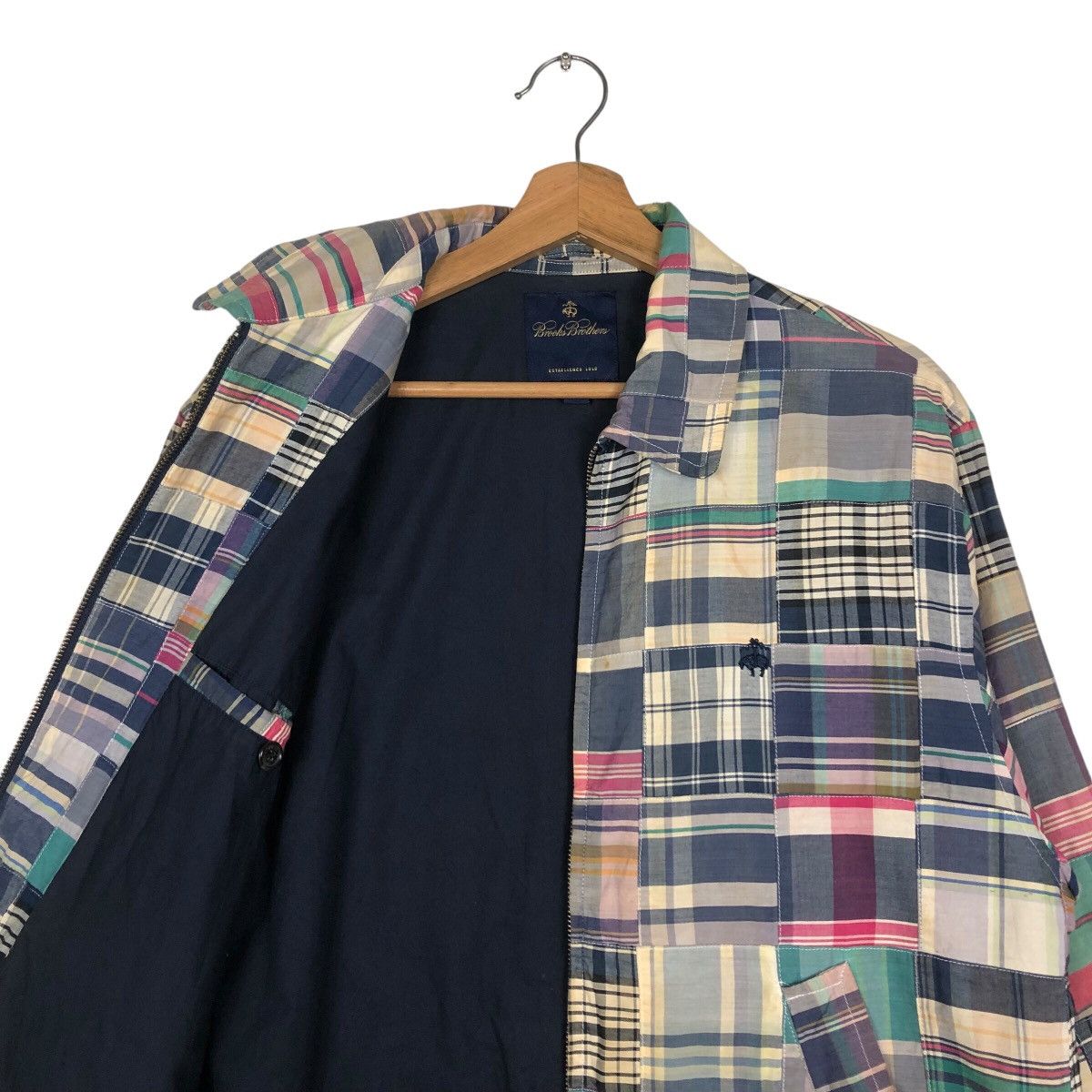 Japanese Brand 📌Vintage Bomber Jacket Patch Work Design Brooks Brother Size US S / EU 44-46 / 1 - 13 Thumbnail