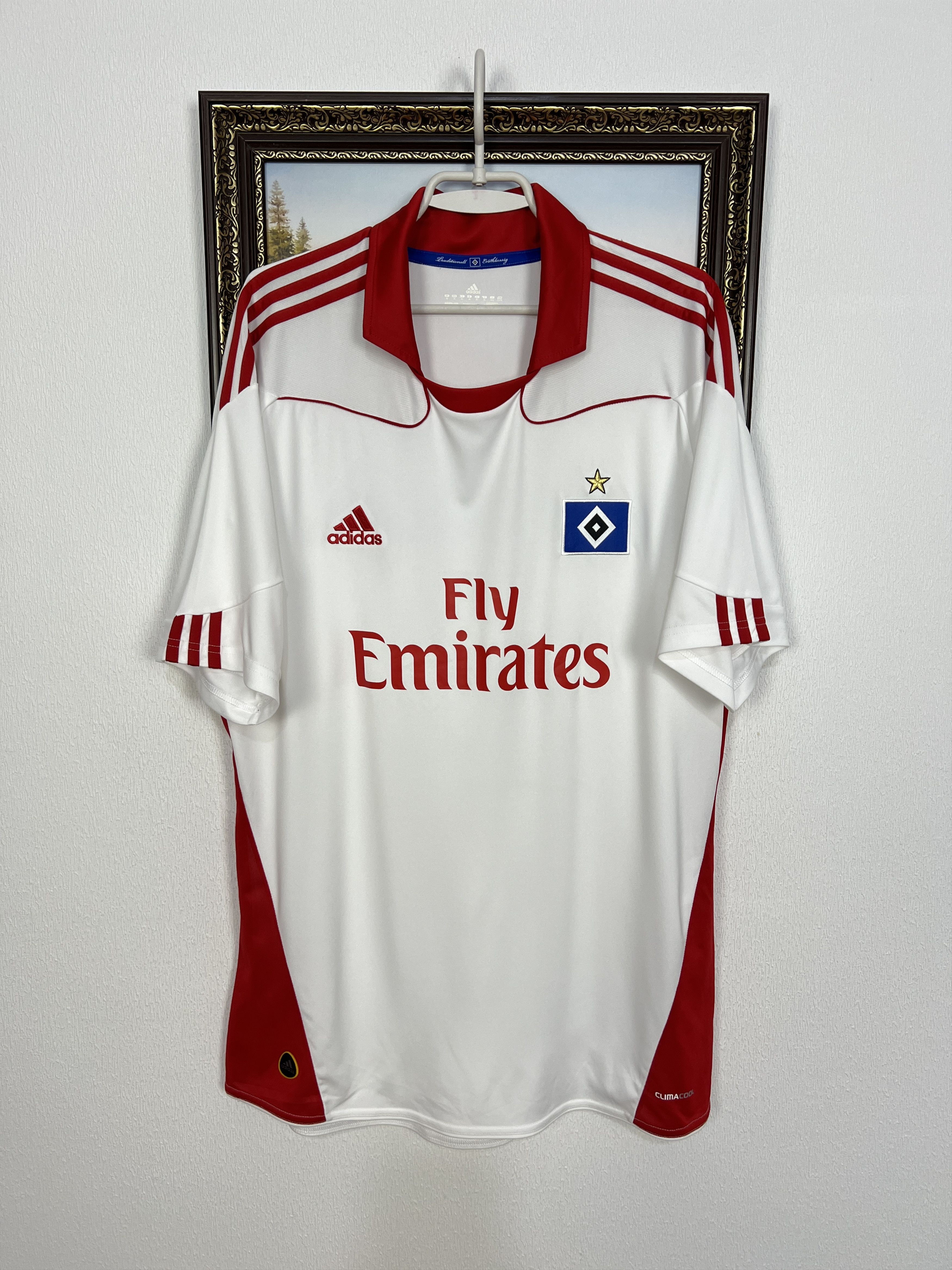 Adidas Hamburg Home football shirt 2010 Soccer Jersey Trikot Rare Size US XL / EU 56 / 4 - 1 Thumbnail