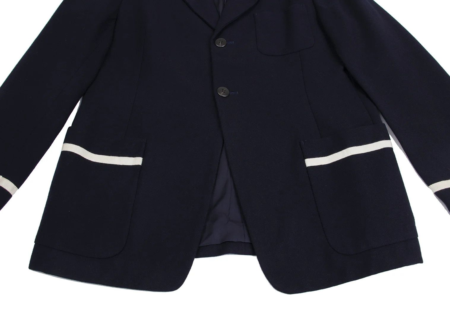 Yohji Yamamoto Yohji Yamamoto Doublure Wool Jacket Navy M Size US M / EU 48-50 / 2 - 8 Thumbnail