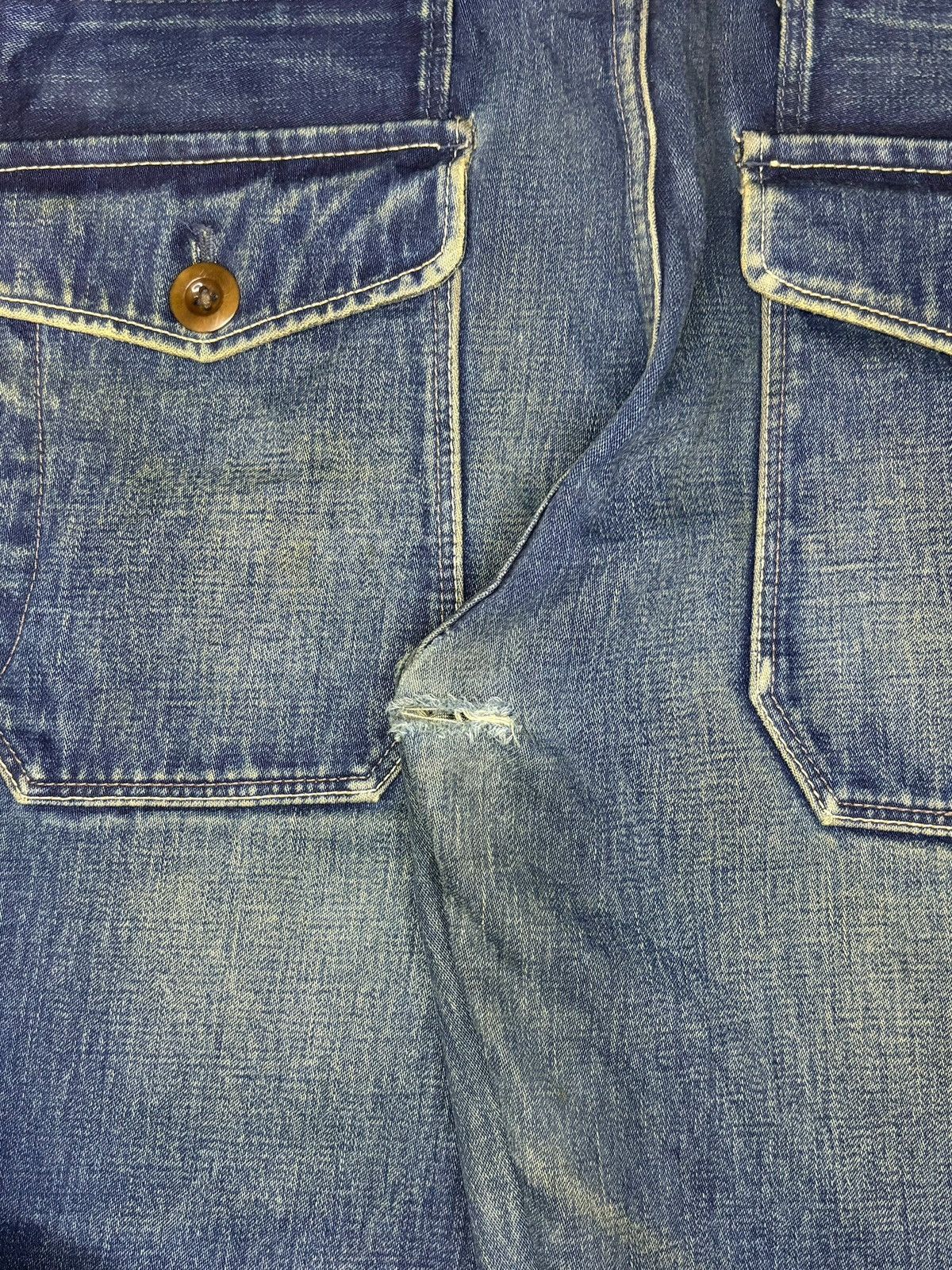 R.Newbold Vintage R Newbold Mud Wash Tactical Style Distress Jeans Size US 31 - 5 Thumbnail