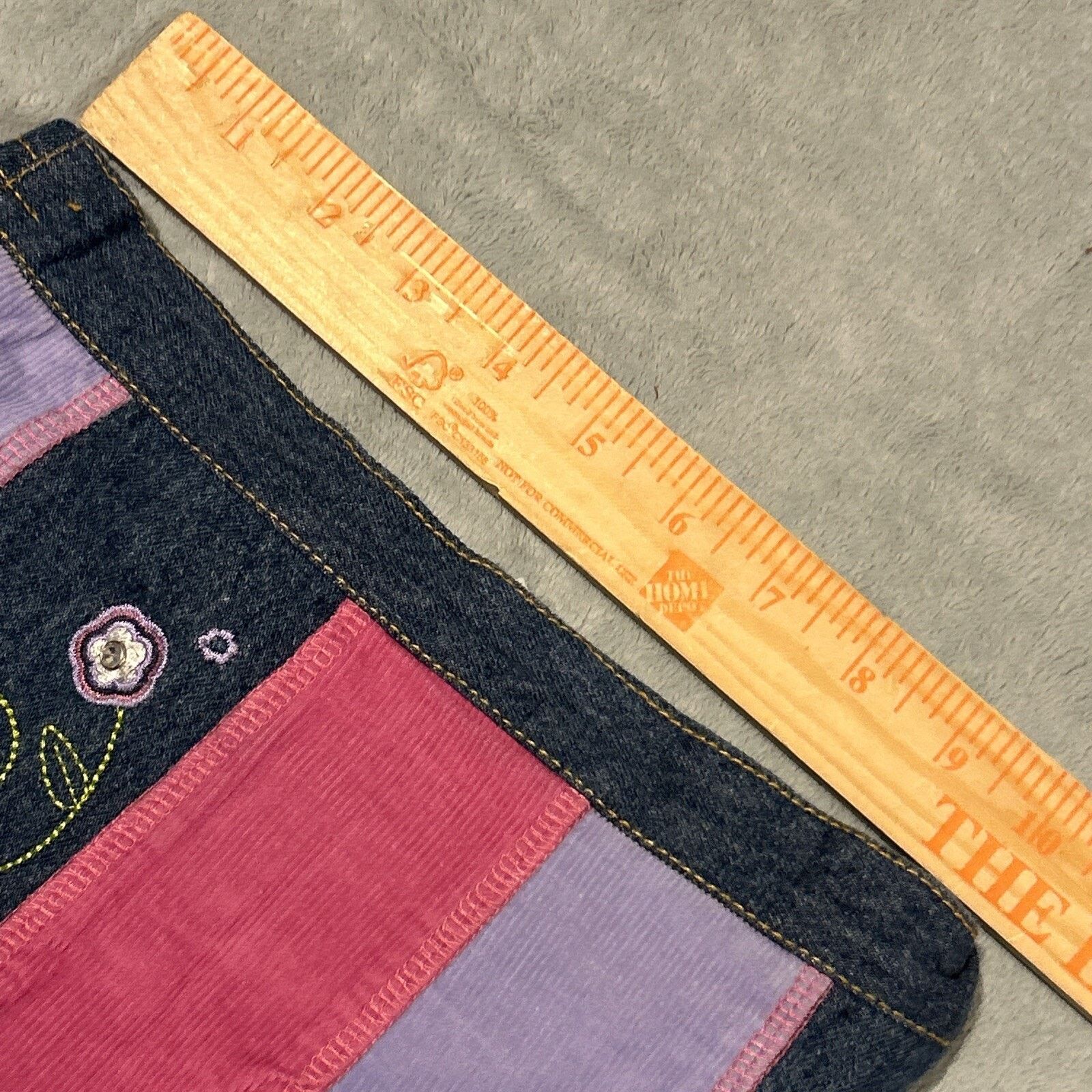 Cartoon Network 2005 My Little Pony Ruched Skirt Kids 6Y Y2K Corduroy Stripe Size 28" / US 6 / IT 42 - 7 Thumbnail