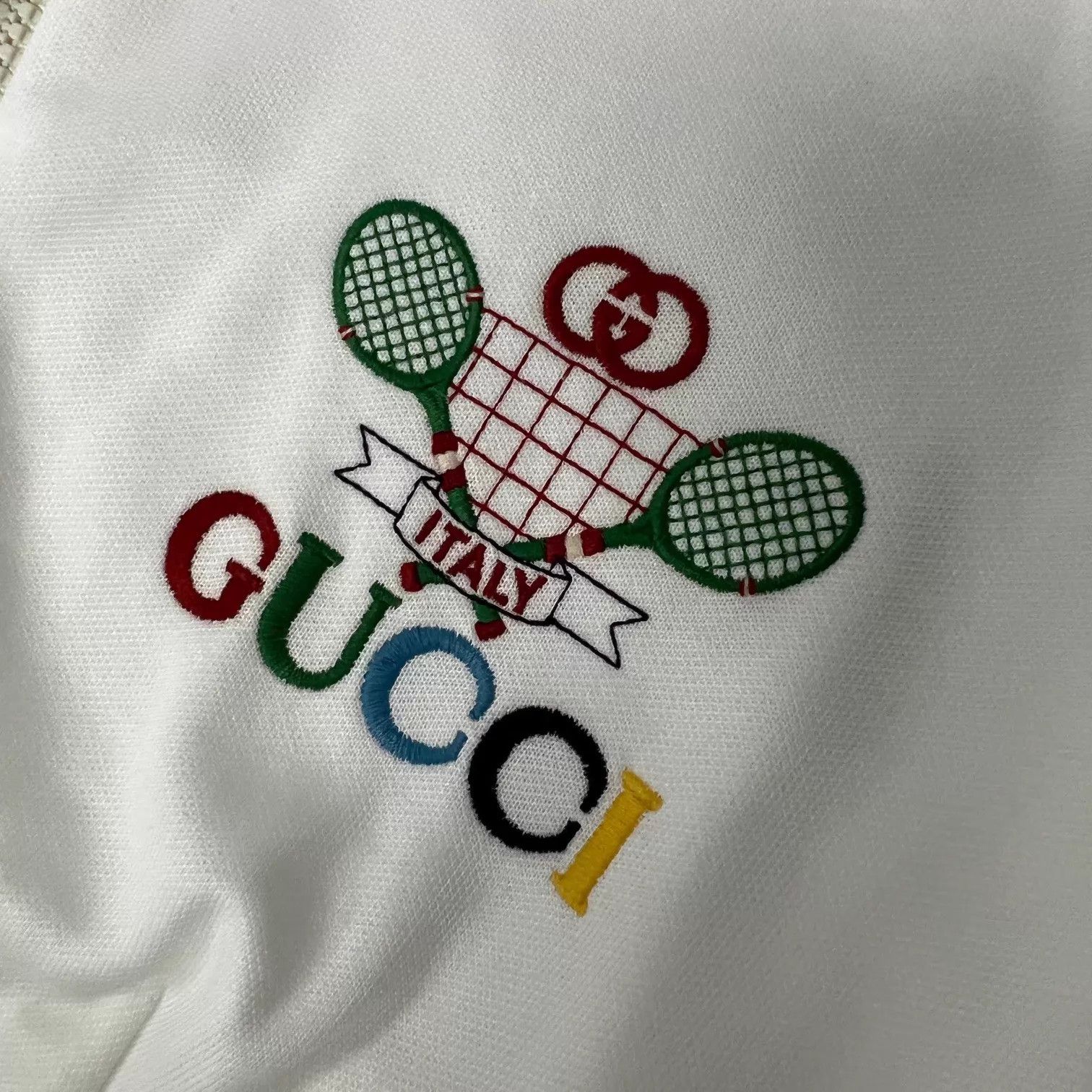 Gucci Gucci Racket Embroidered White A-Line Dress L Size L / US 10 / IT 46 - 5 Thumbnail