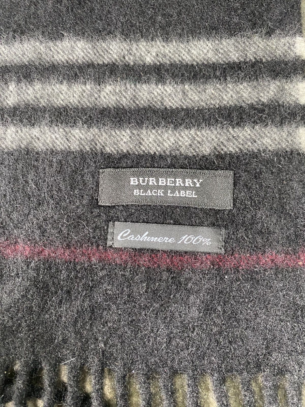 Burberry Rare Burberry Black Label Cashmere Scarf Size ONE SIZE - 8 Thumbnail