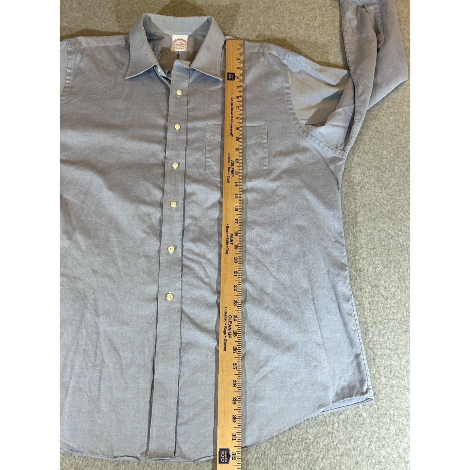Brooks Brothers Brooks Brothers Shirt Mens XL Blue Traditional Dress Oxford 17-33 100% Cotton Long Sleeve Dress Shirt Mens XL Blue Size 46R - 5 Thumbnail