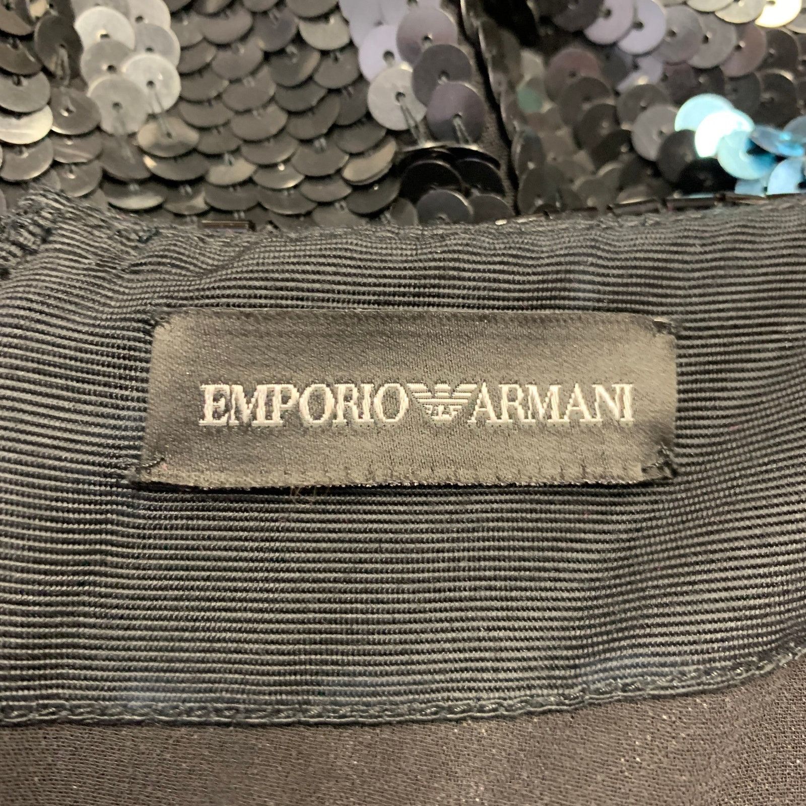 Emporio Armani Size 4 Black Multi Color Polyester Sequined Polka Dot Dress Size S / US 4 / IT 40 - 6 Thumbnail