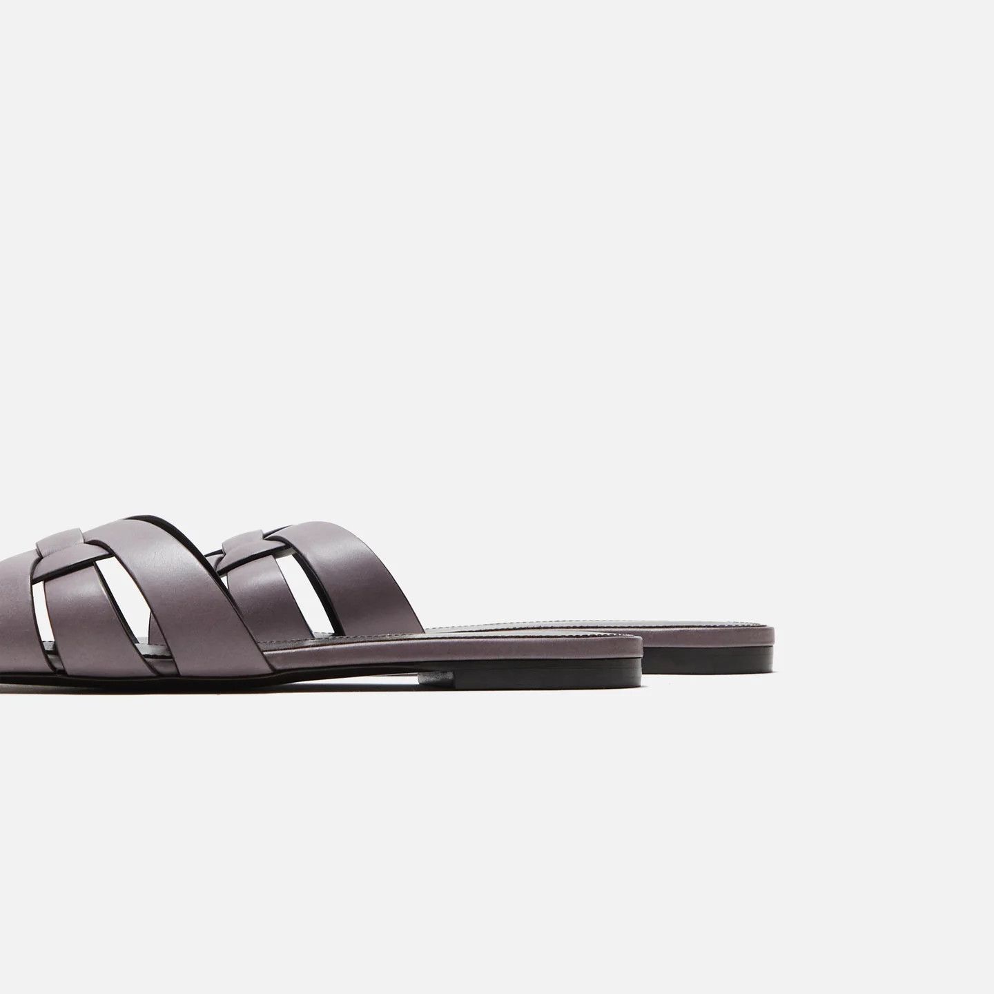 Saint Laurent Paris oc11z1125 Tribute Mules in Smooth Leather in Purple Size US 5 / IT 35 - 3 Thumbnail