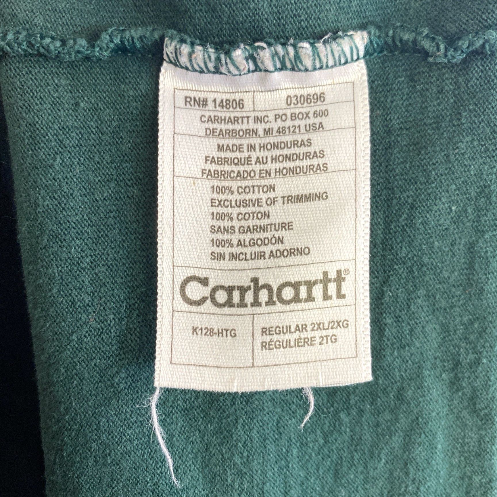 Carhartt VINTAGE Carhartt Henley T Shirt Mens 2XL Long Sleeve Green Shirts Long Sleeve Henley 90s Workwear Grunge USA Mens Size US XXL / EU 58 / 5 - 5 Thumbnail