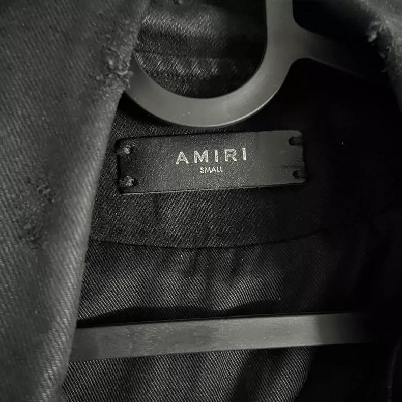 Amiri Amiri 16AW Black Suede Jacket waxed biker denim jacket Size US S / EU 44-46 / 1 - 3 Thumbnail