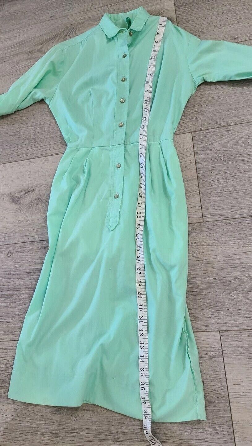 Designer Vintage Dress 50s 60s Mint Green Vanity Fair Sz 5 XS pencil Size XS / US 0-2 / IT 36-38 - 11 Thumbnail