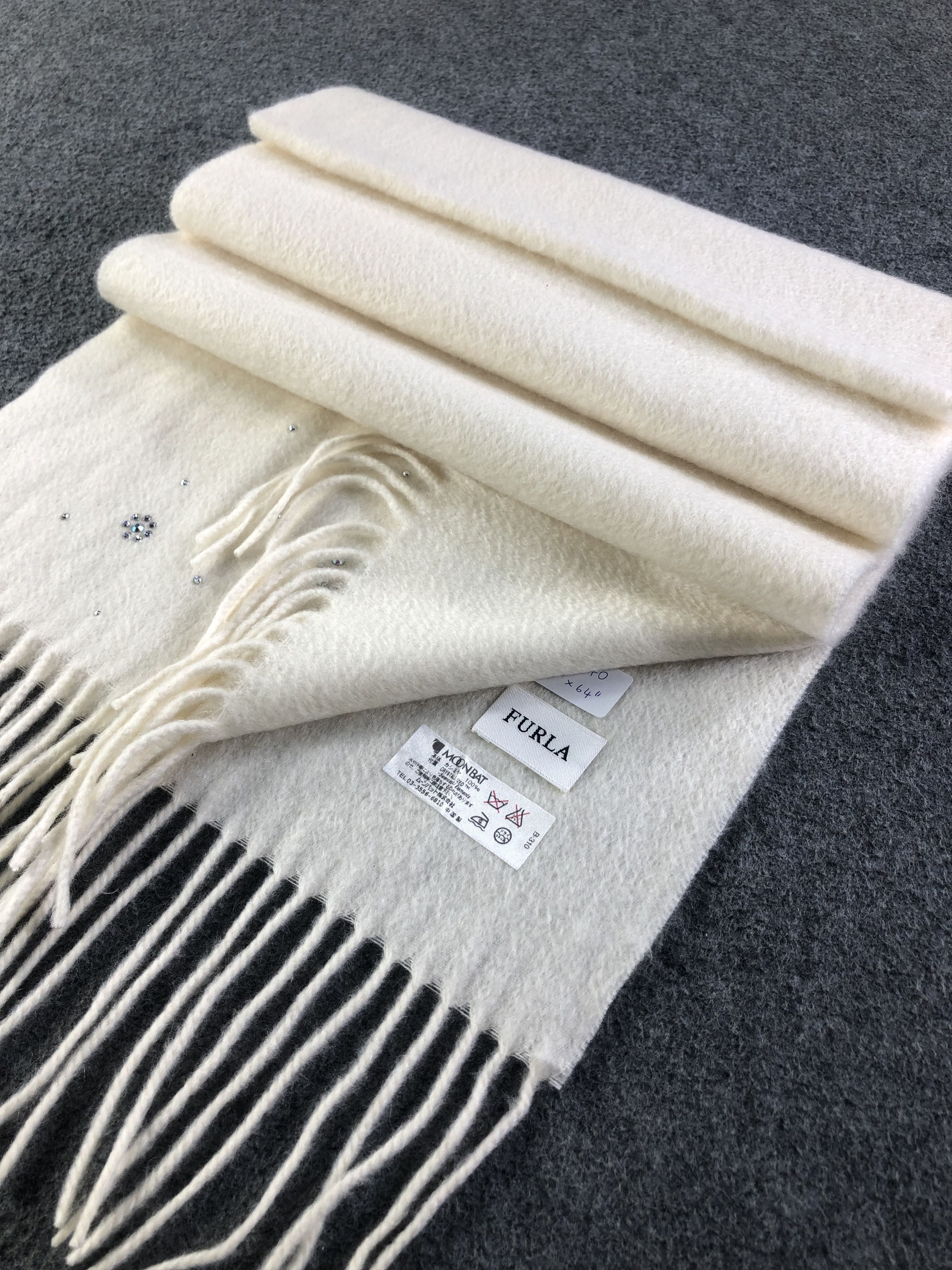 Furla × Vintage Furla Cashmere Scarf / Muffler / Neckwear SS1240 Size ONE SIZE - 3 Thumbnail