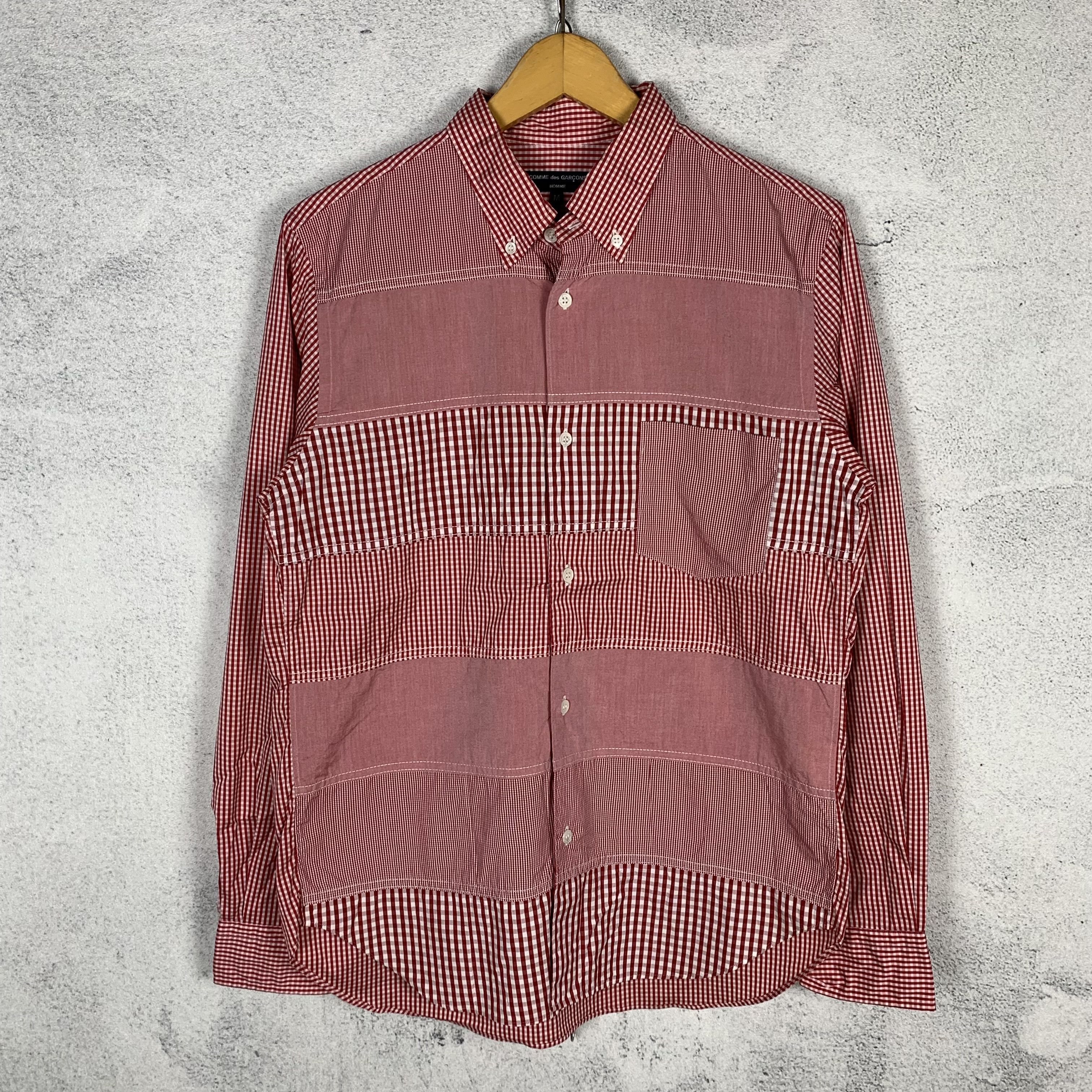 Comme des Garcons Comme Des Garcons Homme CDGH AD2016 Cut Sew Shirt Plaid Size US M / EU 48-50 / 2 - 2 Thumbnail