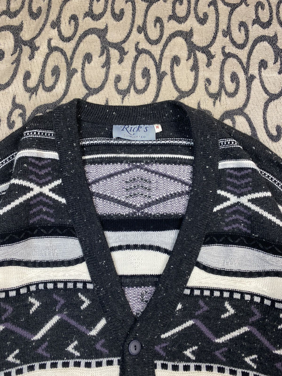 Other Vintage 90s Rick’s Coogi Style Cardigan Retro Streetwear Size US L / EU 52-54 / 3 - 4 Thumbnail