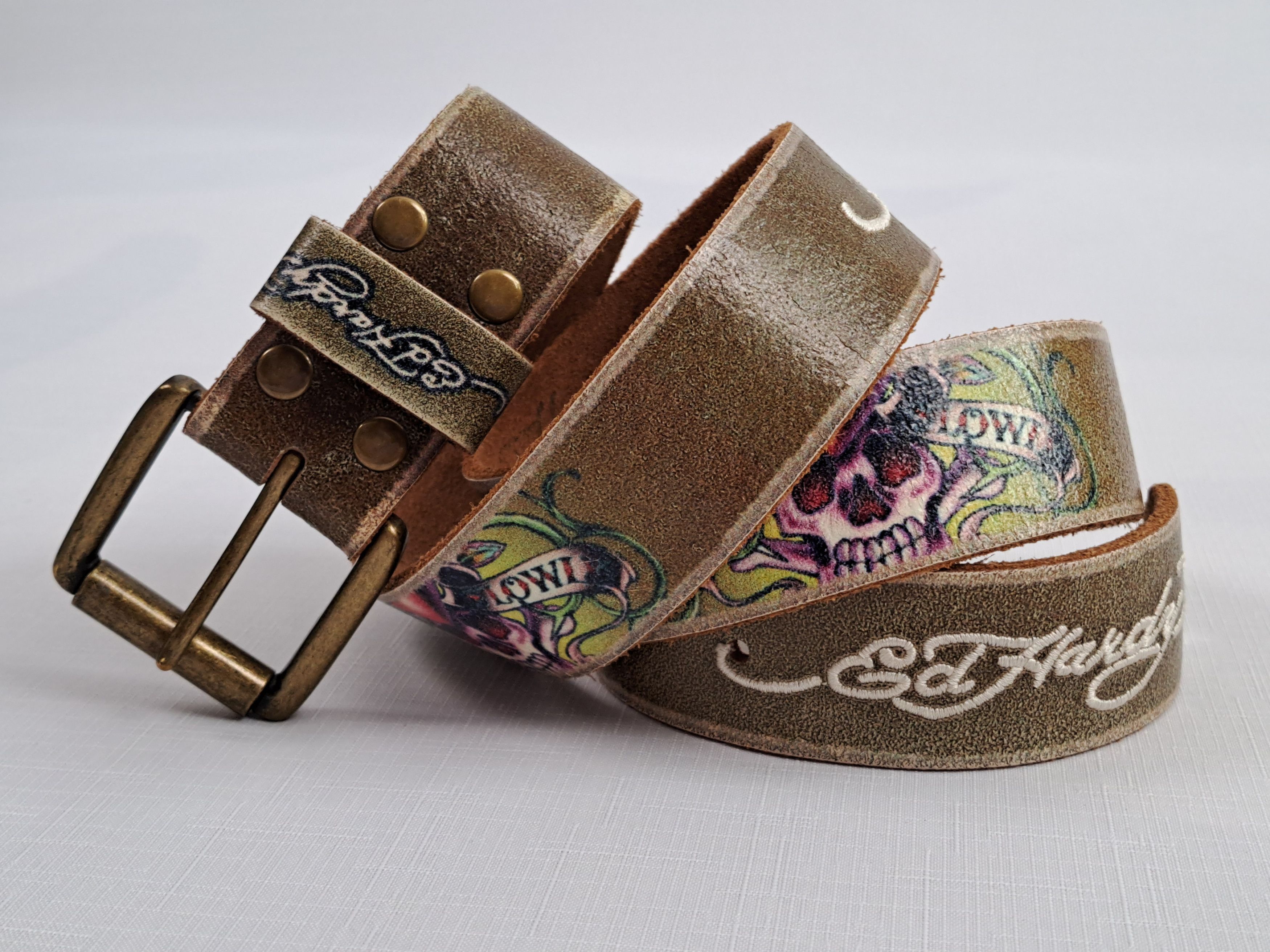 Ed Hardy ED HARDY embroidered leather belt. Size S Size ONE SIZE - 4 Thumbnail