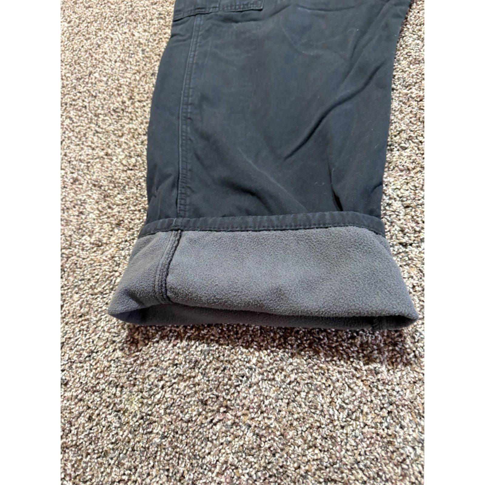 Wrangler Wrangler Cargo Pants Mens 42 Black Fleece Lined Winter 42X30 Relaxed Straight Front Cargo Pocket Solid Cotton Jeans Trousers Dream? Size US 42 / EU 58 - 2 Thumbnail