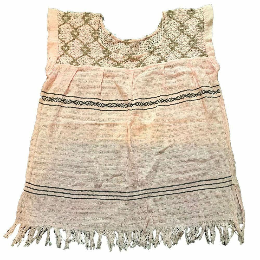 Designer Used Pink Hand Made Loom Bluse L Size L / US 10 / IT 46 - 4 Thumbnail