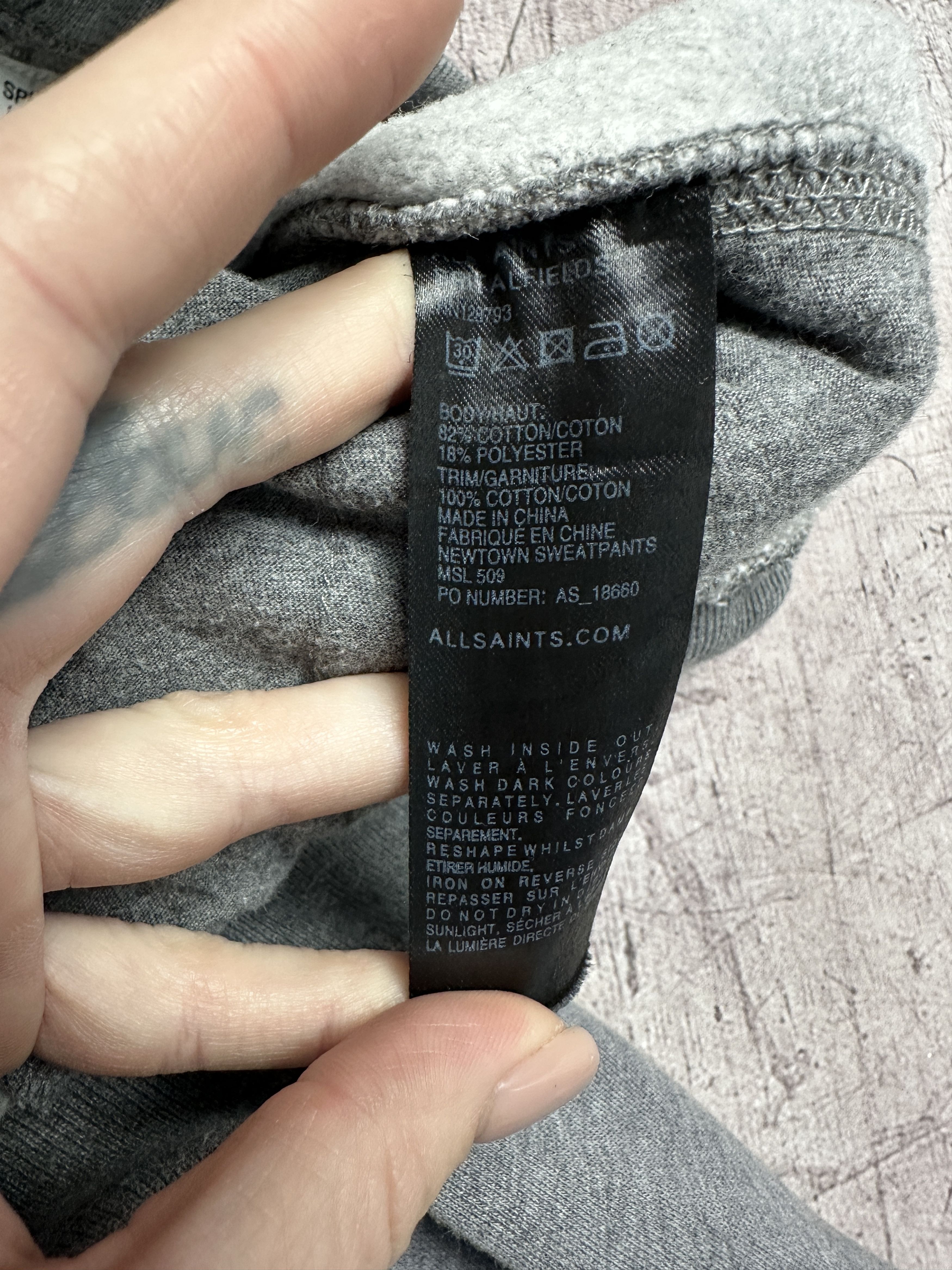 Allsaints Allsaints Mens Newtown Sweatpants Cotton Track Pants Size US 34 / EU 50 - 5 Thumbnail
