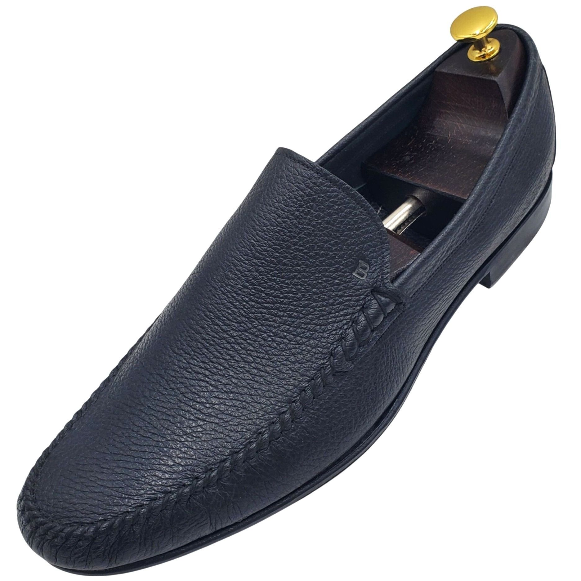 Bally Bally Switzerland Callan Men's size 12 Black Pebble Leather Size US 12 / EU 45 - 6 Thumbnail