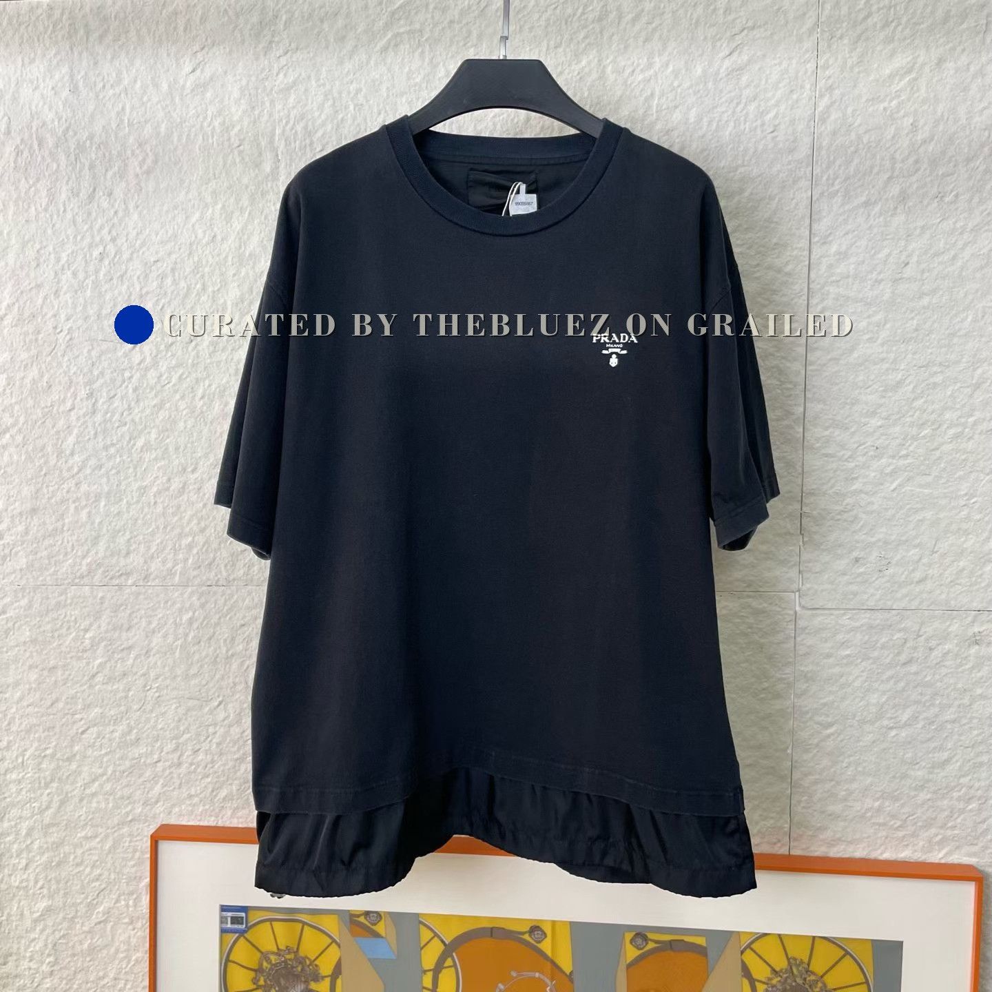 Prada Prada Black Nylon Logo Short-Sleeve Top Size US XL / EU 56 / 4 - 1 Thumbnail