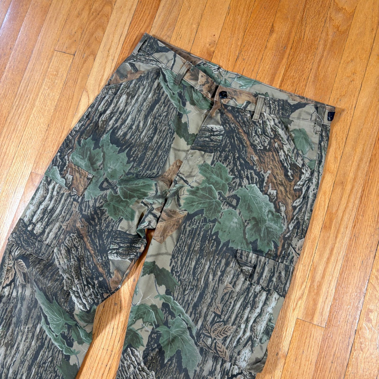 Vintage Vintage 90s Woodland Camo Liberty Hunting Pants 38x31 Size US 38 / EU 54 - 2 Thumbnail