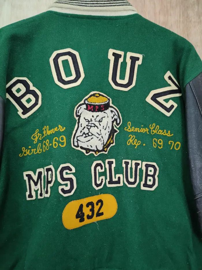 Vintage BOUZ MPS Club varsity wool leather vintage jacket #4094DLAL Size US M / EU 48-50 / 2 - 3 Thumbnail