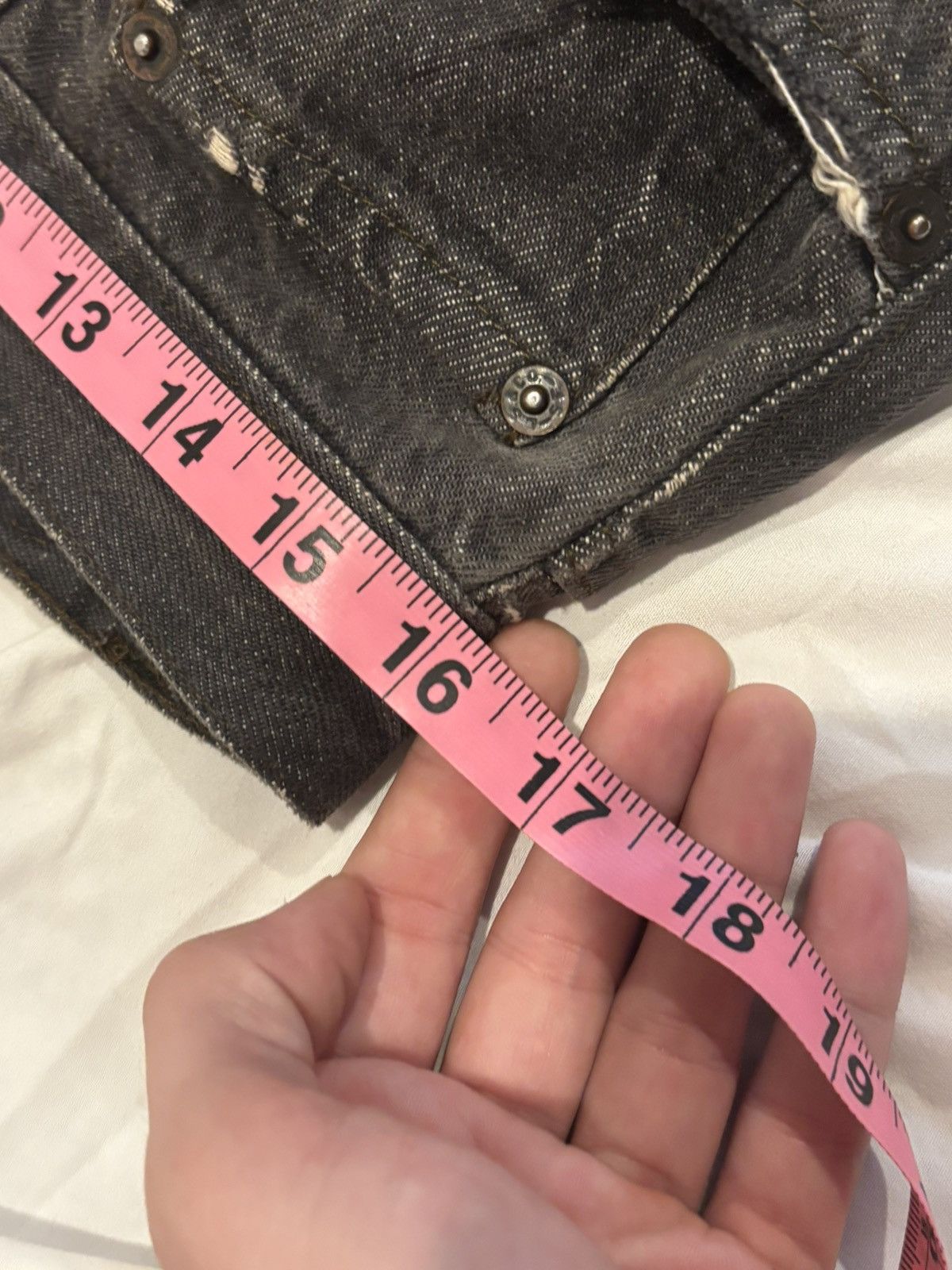 Levi's Distressed 80s Levi's 501-0658 Black Yarn Dyed Denim 32 × 28 Size US 32 / EU 48 - 13 Thumbnail