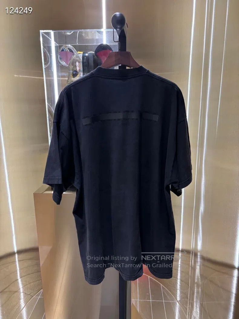 Balenciaga Balenciaga Black Tape Logo Short Sleeve Shirt Size US XL / EU 56 / 4 - 2 Thumbnail