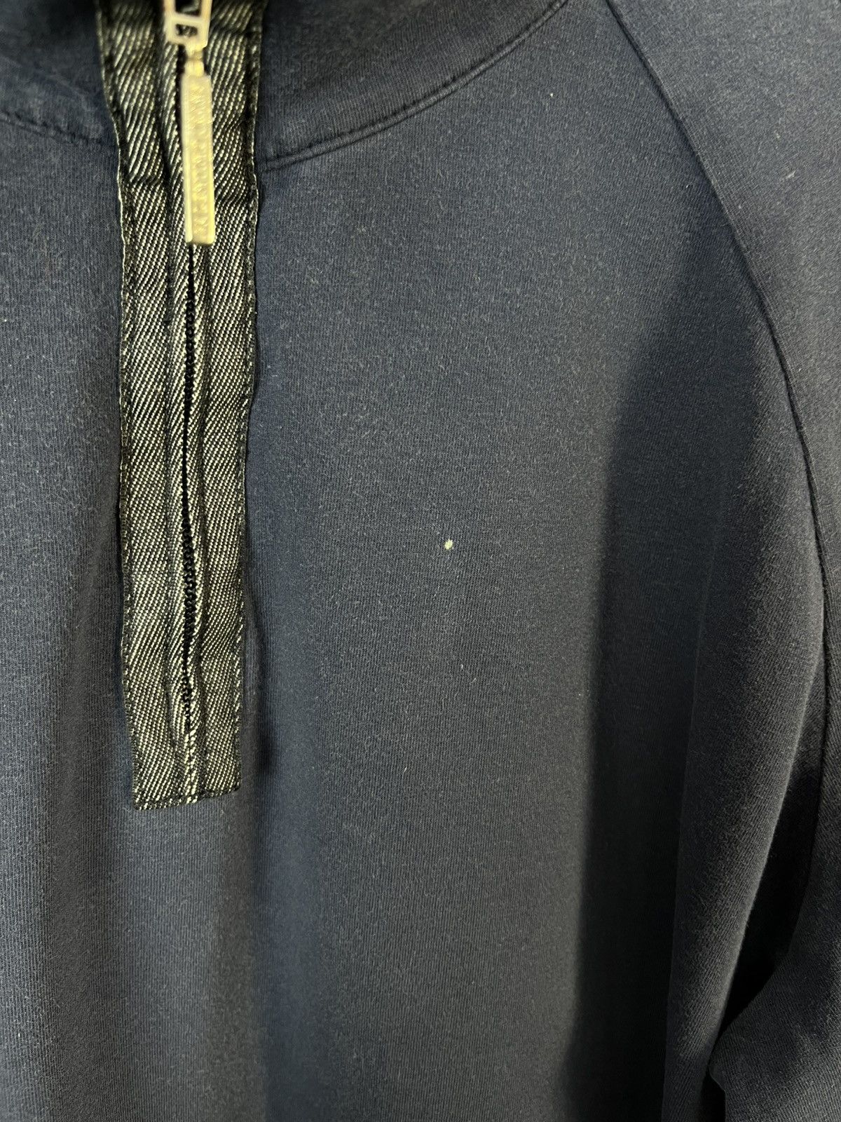 Valentino × Vintage Valentino Jeans Vintage Y2K Cotton 1/4 Zip Sweatshirt Italy Size US L / EU 52-54 / 3 - 13 Thumbnail
