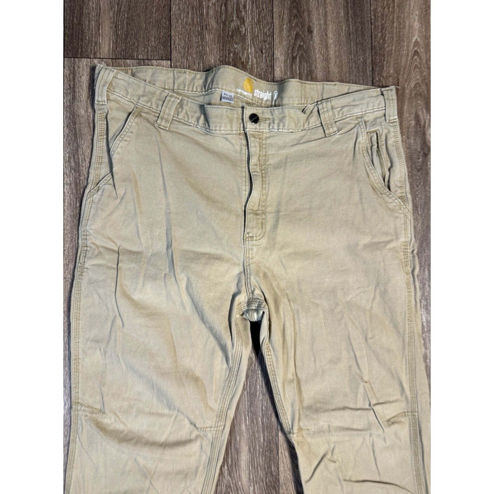 Carhartt Carhartt Workwear Khaki Tan Straight Fit 40x32 Pants Men Beige Khakis Pockets Size US 40 / EU 56 - 6 Thumbnail
