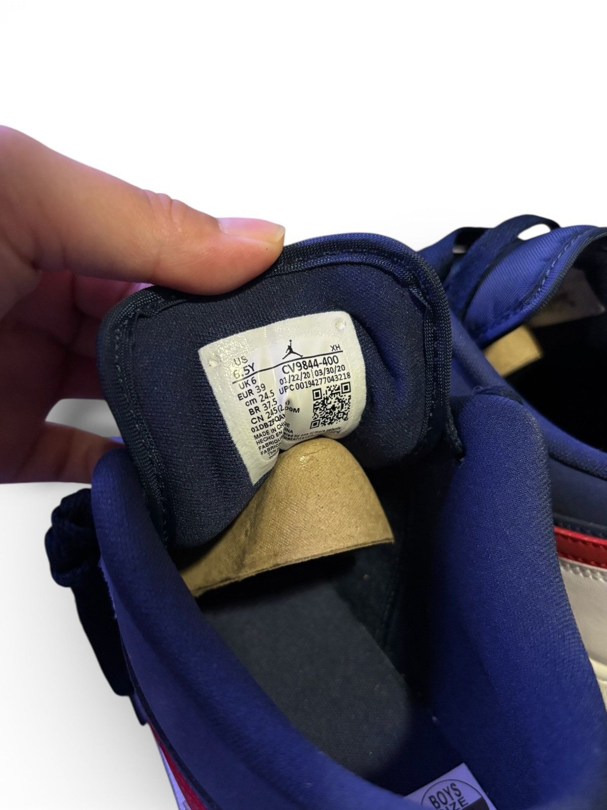 Jordan Brand Jordan 1 Low: “USA” GS Size US 6.5 / EU 39-40 - 4 Thumbnail