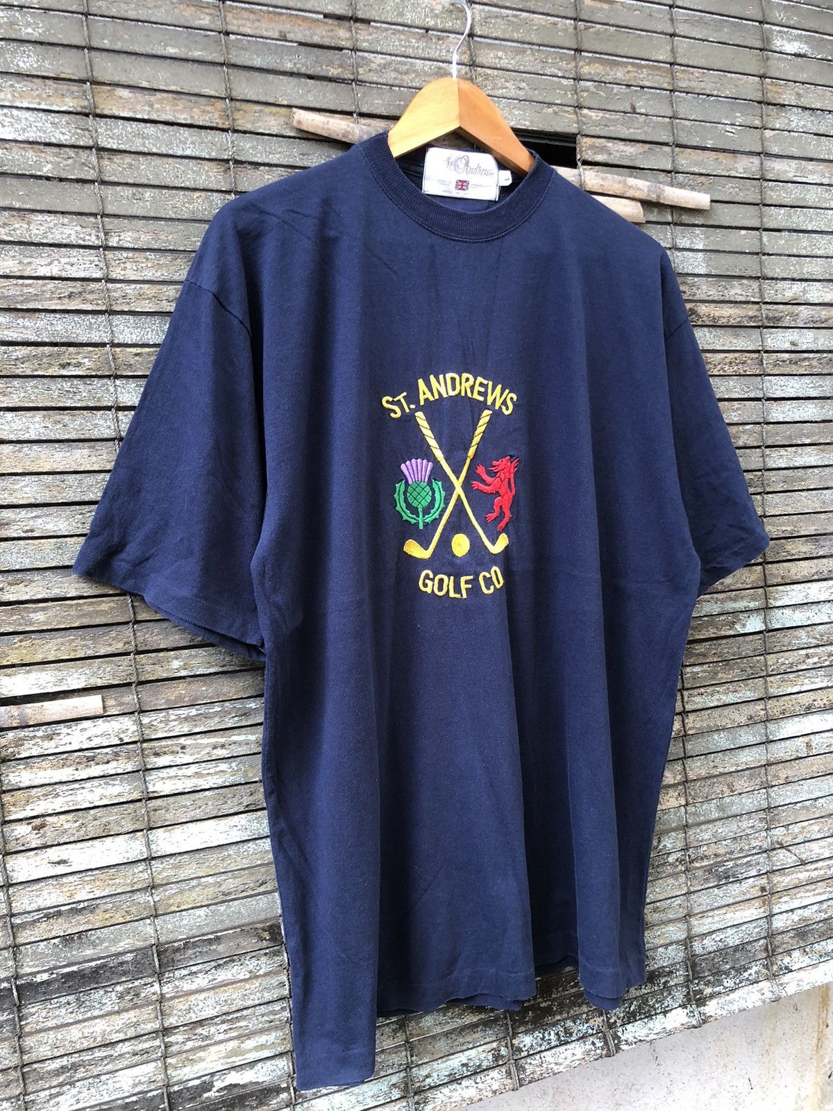Burberry × Japanese Brand × Vintage Vintage 90s St.Andrews Golf Co Embroidered Centre Logo Tee Size US L / EU 52-54 / 3 - 2 Thumbnail