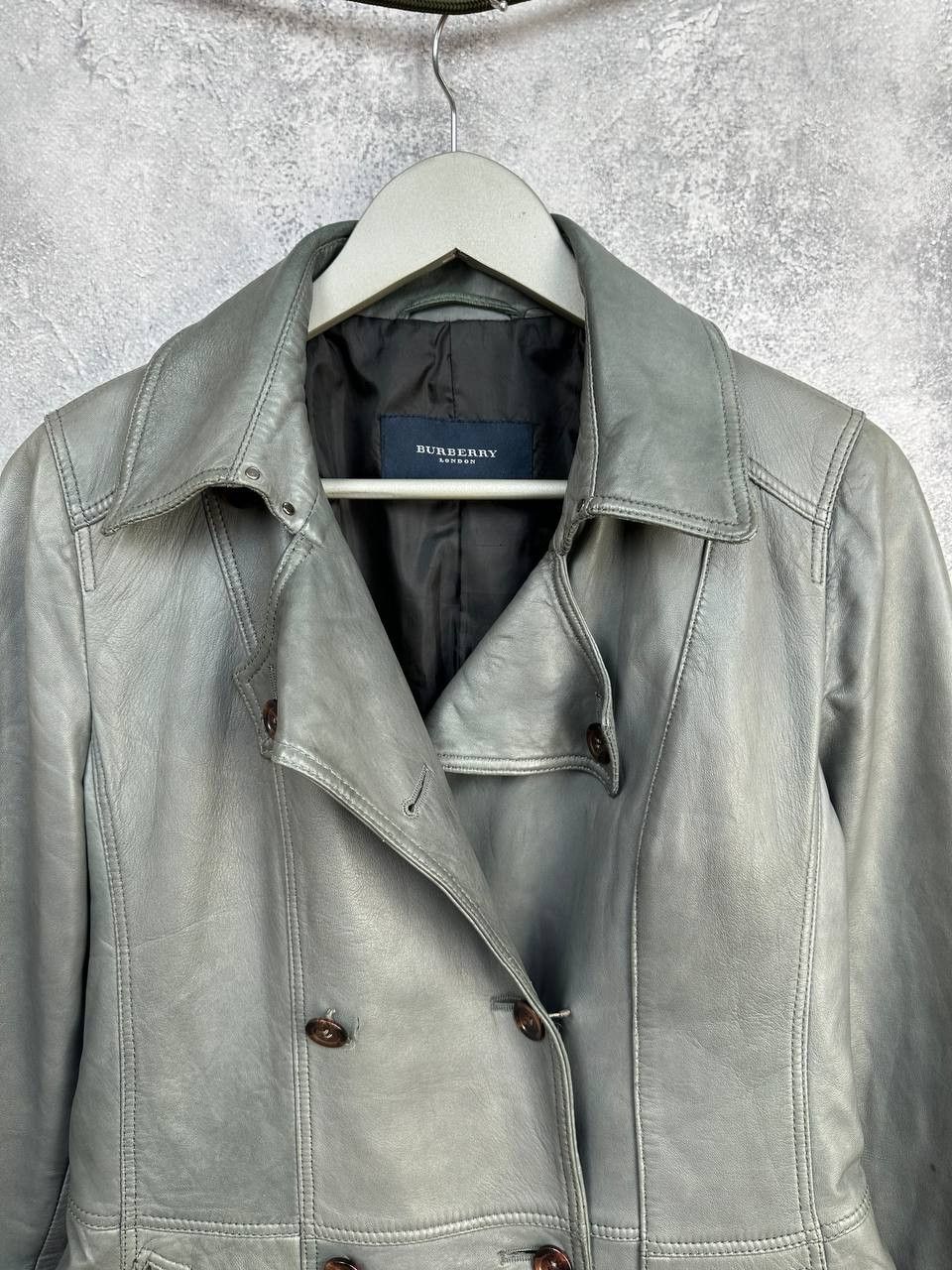 Burberry Burberry London Leather Biker Jacket Double Breasted Gray Size M / US 6-8 / IT 42-44 - 4 Thumbnail